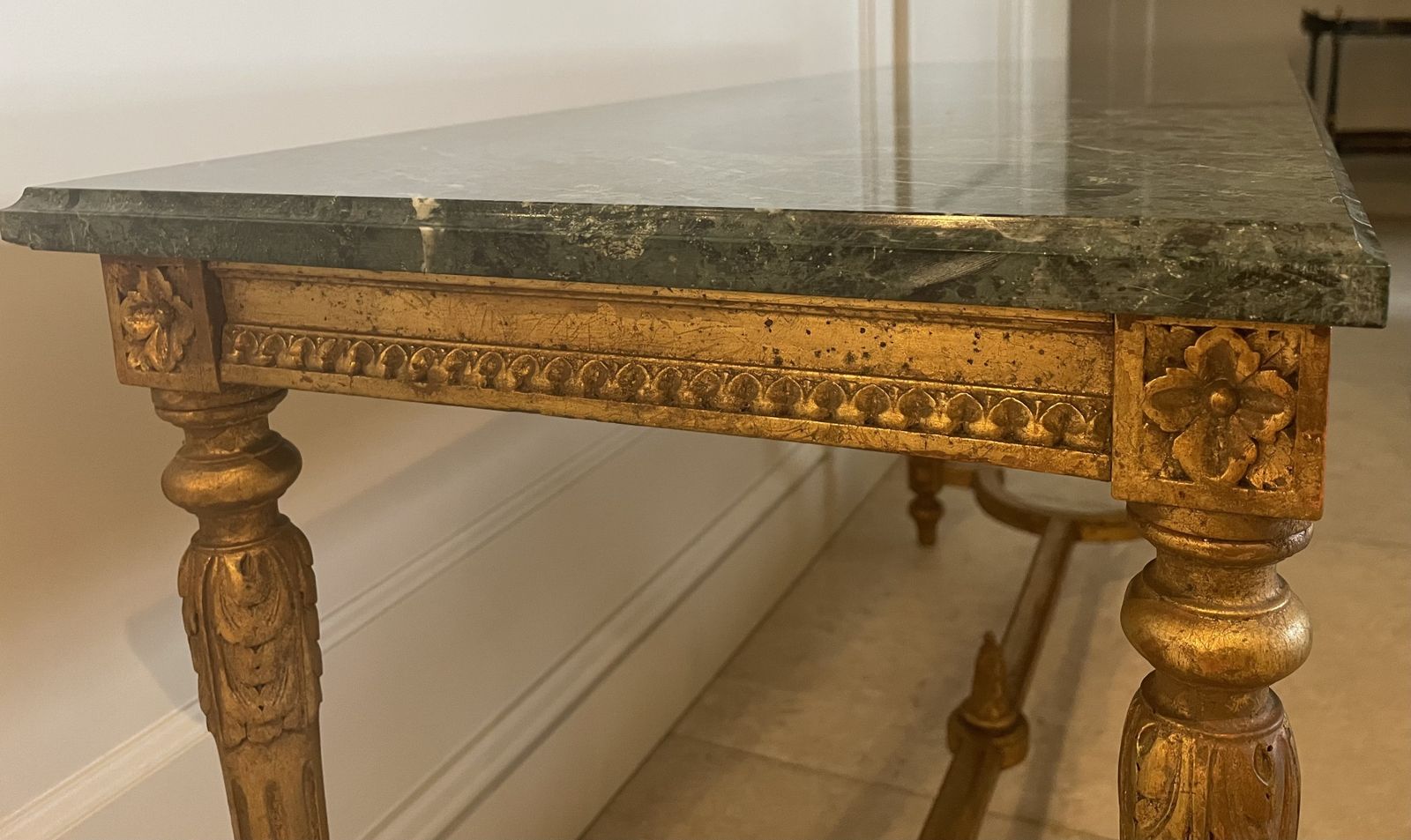 photo buy French Louis XVI Style Carved Giltwood Occasional Table