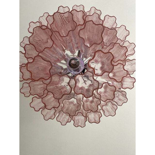 Contemporary “Tronchi” Murano Glass Chandelier In Venini Style photo vinterior
