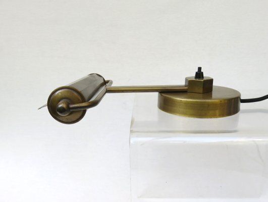 Art Deco Minimalist Piano Lamp In Patinated Brass, 1920s photo furniture