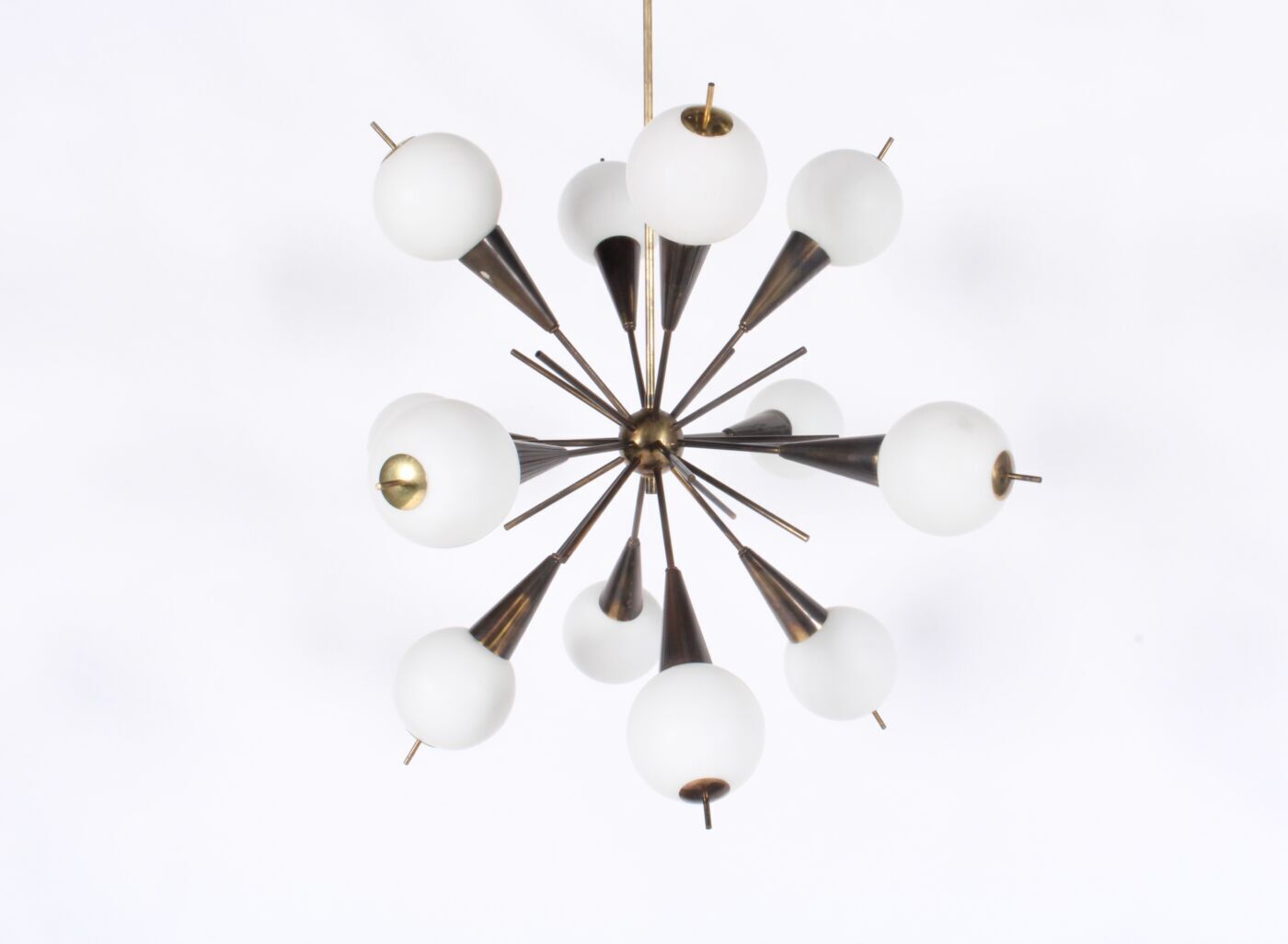 Superb Mid Century Italian Stilnovo Sputnik Chandelier photo for sale