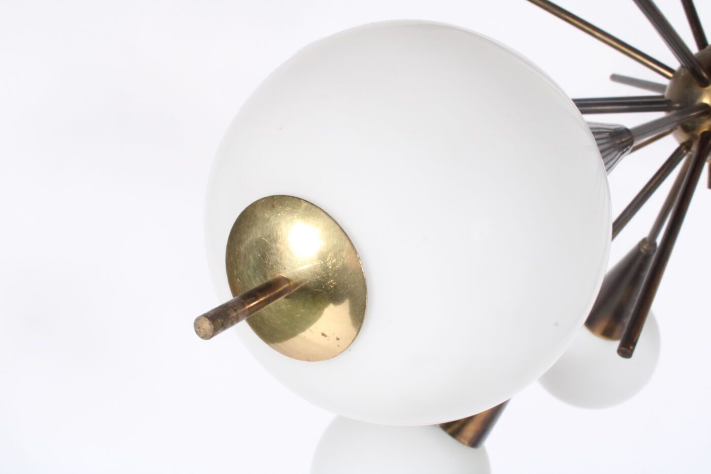 Superb Mid Century Italian Stilnovo Sputnik Chandelier photo vinterior