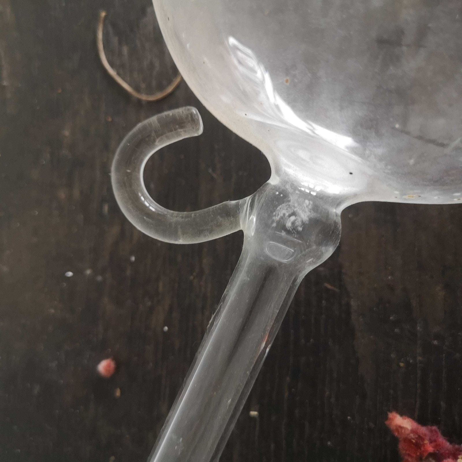 Fragile, Original And Very Beautiful Glass Barrel Pipet. Totally Functional Wine Theif Gift For Connoisseur Cellar Decor, With Grapes photo for sale