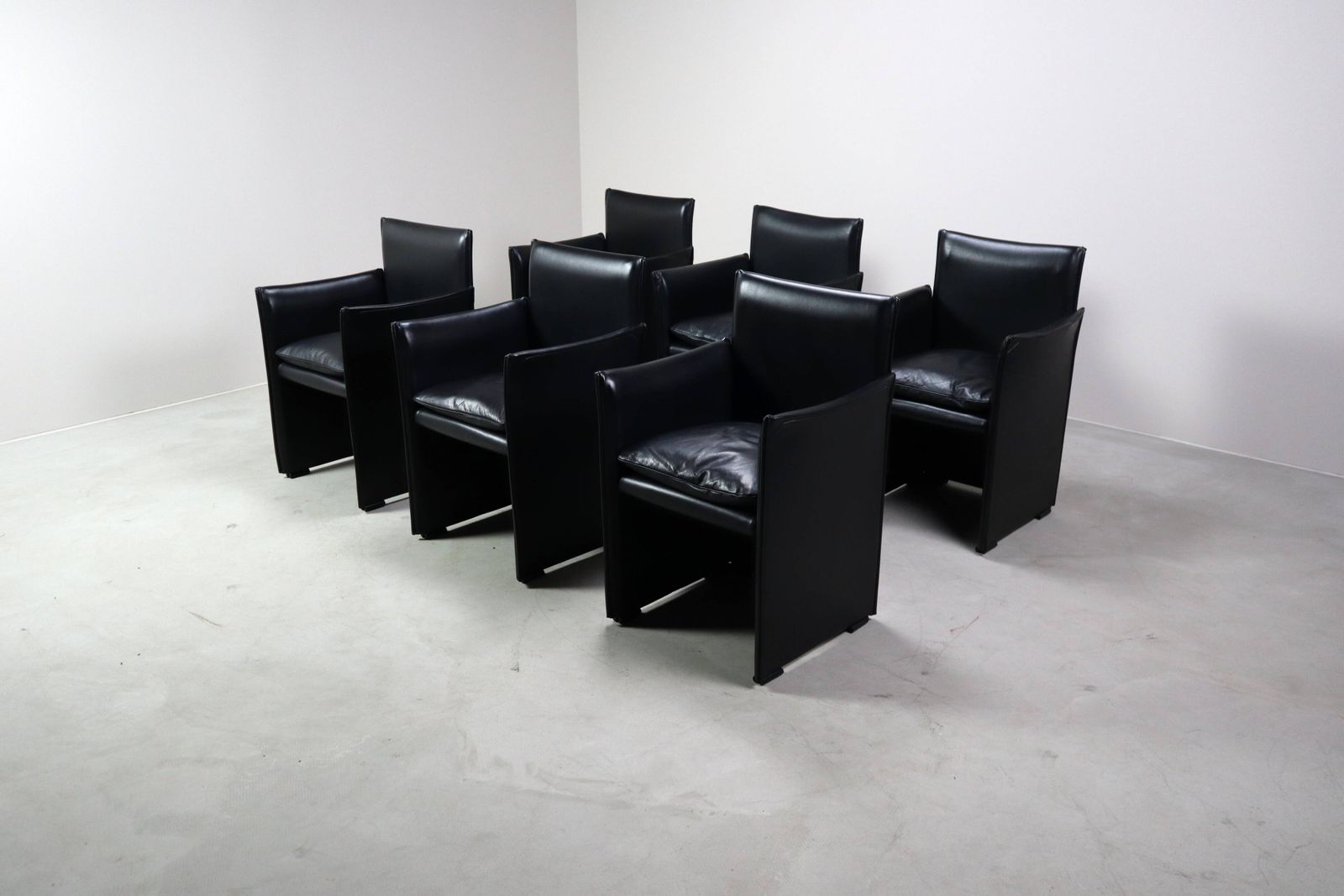 Set Of Six Break 401 Armchairs By Mario Bellini For Cassina photo furniture
