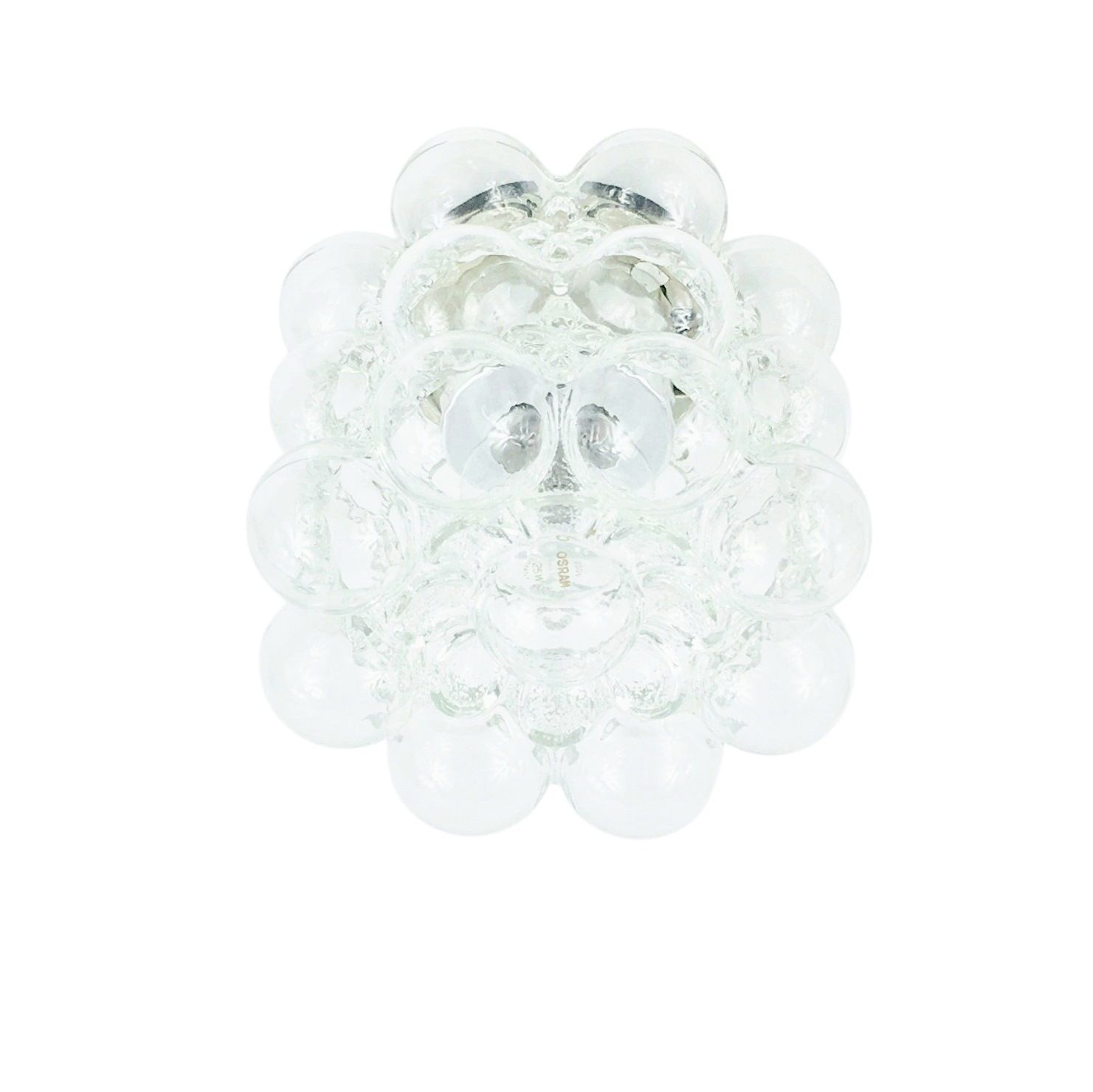 Mid Century Space Age Bobbelige Glazen Plafondlamp Van Helena Tynell Voor Limburg, Duitsland, Jaren 1960 photo for sale