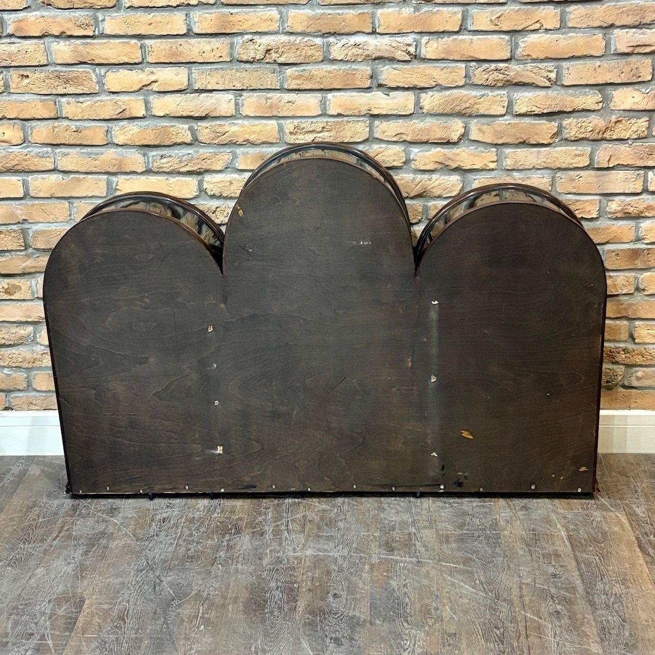 1970s Triple Bow Top Glass Shop Display Cabinet photo Furniture