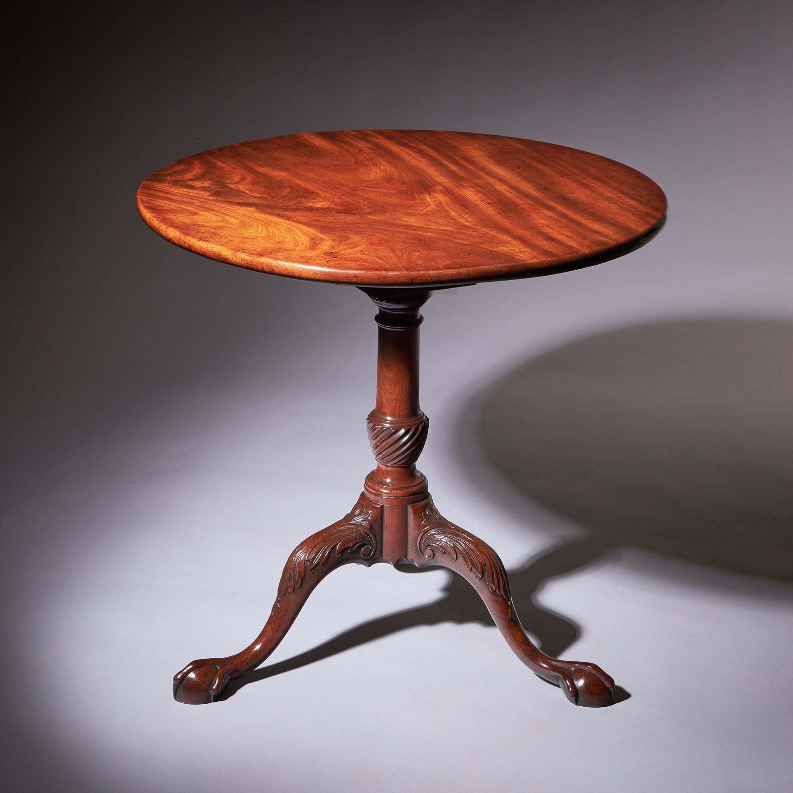 A Fine 18th Century George II Mahogany Tripod Table, Circa 1760 photo Furniture