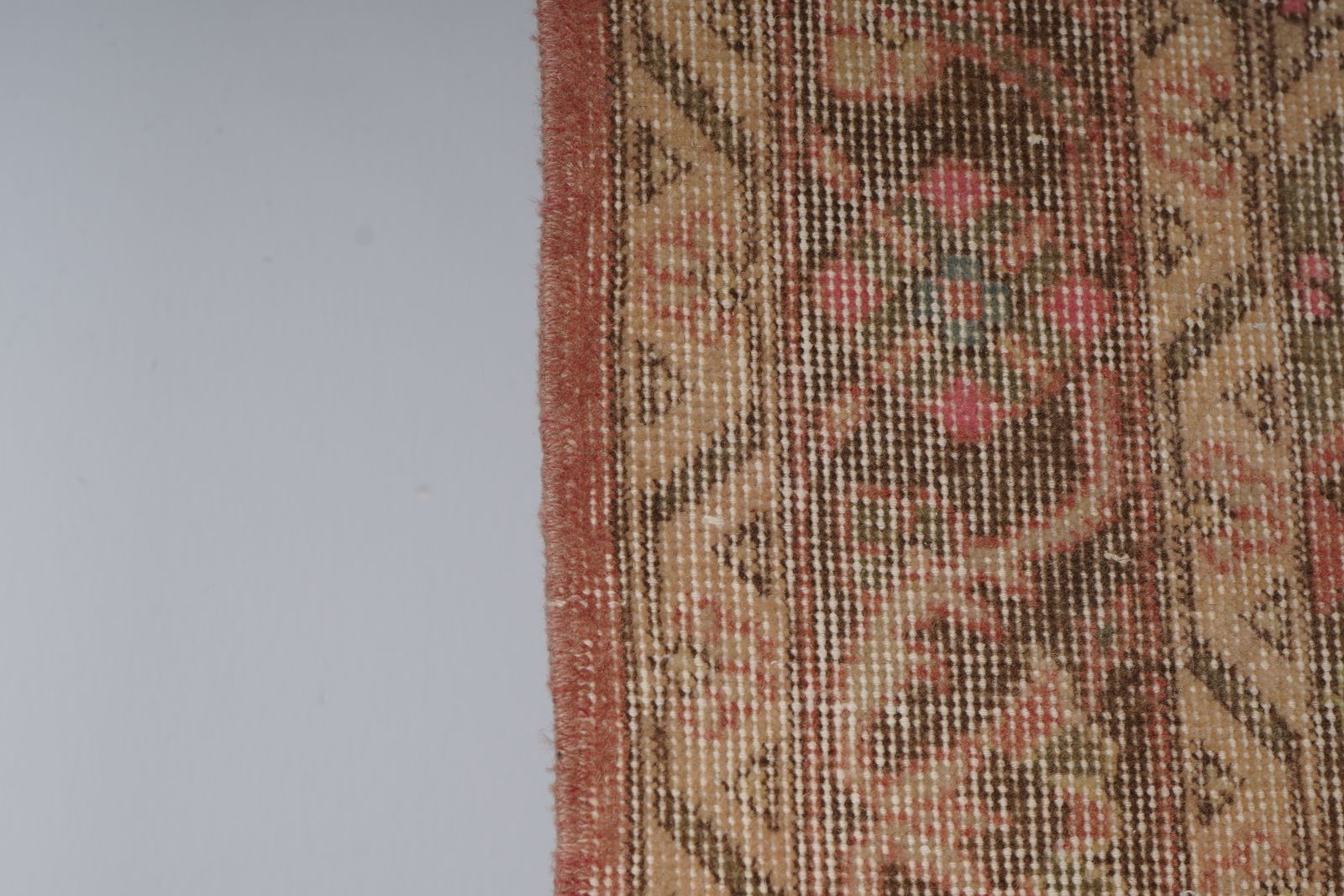 photo for sale 1960s Turkish Oushak Extra Long And Wide Runner   Stair Tread 2'5'' X 23'6''