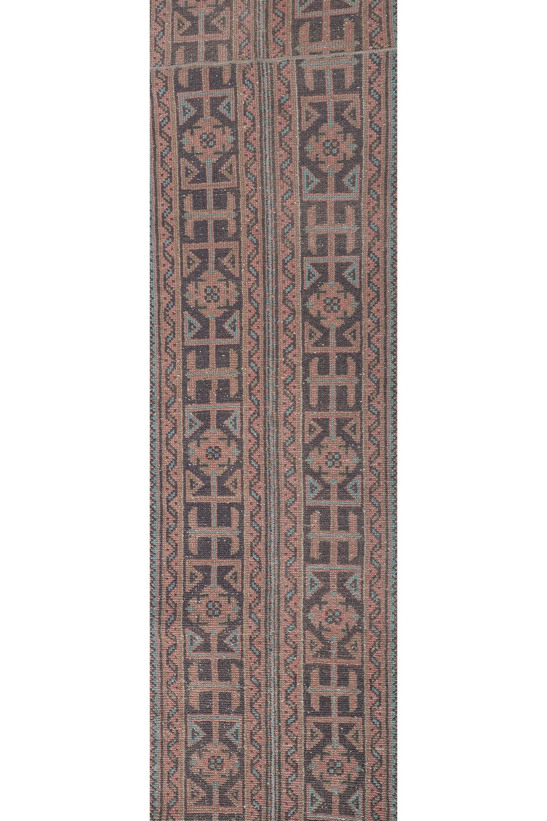 1960s Vintage Turkish Oushak Extra Long And Wide Runner   Stair Tread 1'10'' X 20'8'' photo vintage