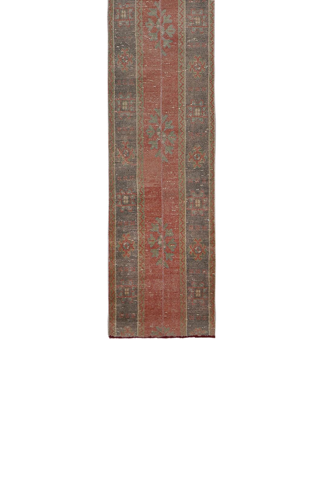 1960s Vintage Turkish Oushak Long And Wide Runner   Stair Tread 2'' X 10'3'' photo Textiles