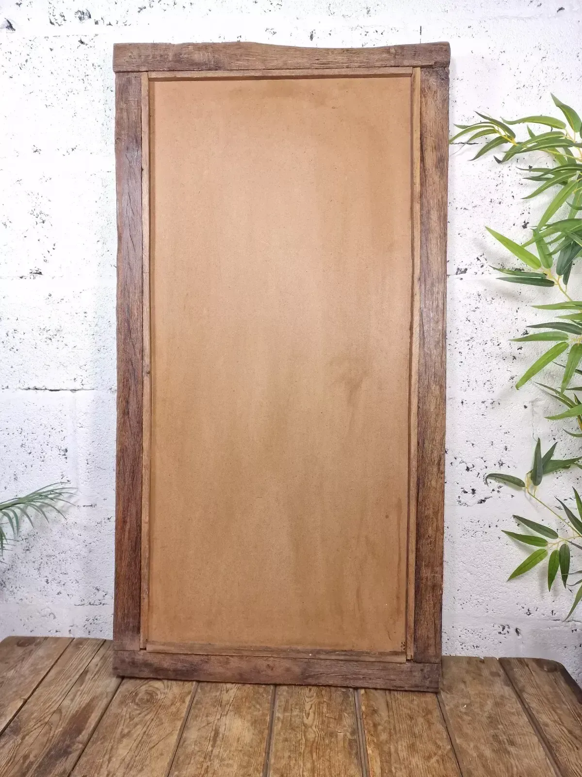 photo for sale Large Antique Indian Colonial Solid Wooden Window Shutters Wall Garden Mirror