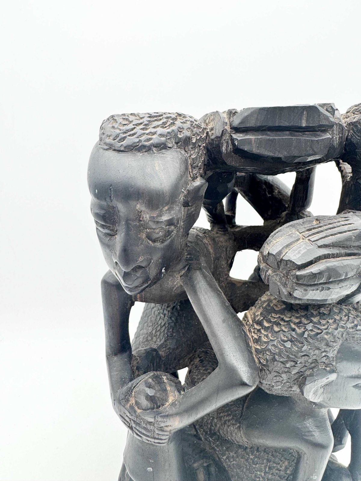 African Art Makonde Tribal Tree Of Life Sculpture photo for sale