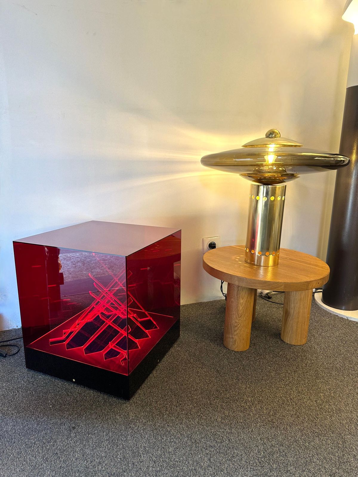 Lamp Sculpture Cinetic Cubo Di Teo Plexiglass By James Riviere, Italy, 1970s photo for sale