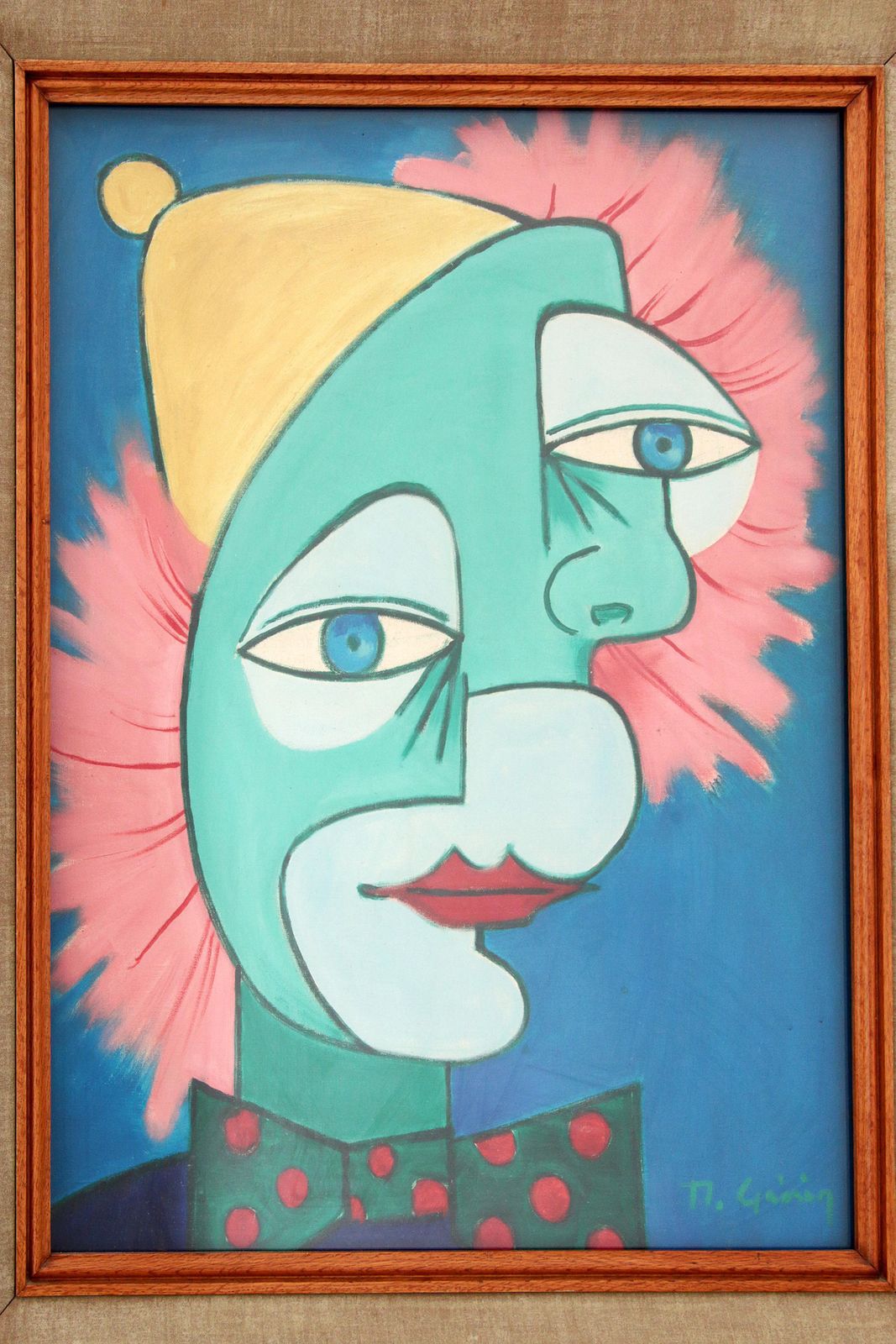 Painting The Two Faces By Michel Guérin In The Style Of Picasso photo Art