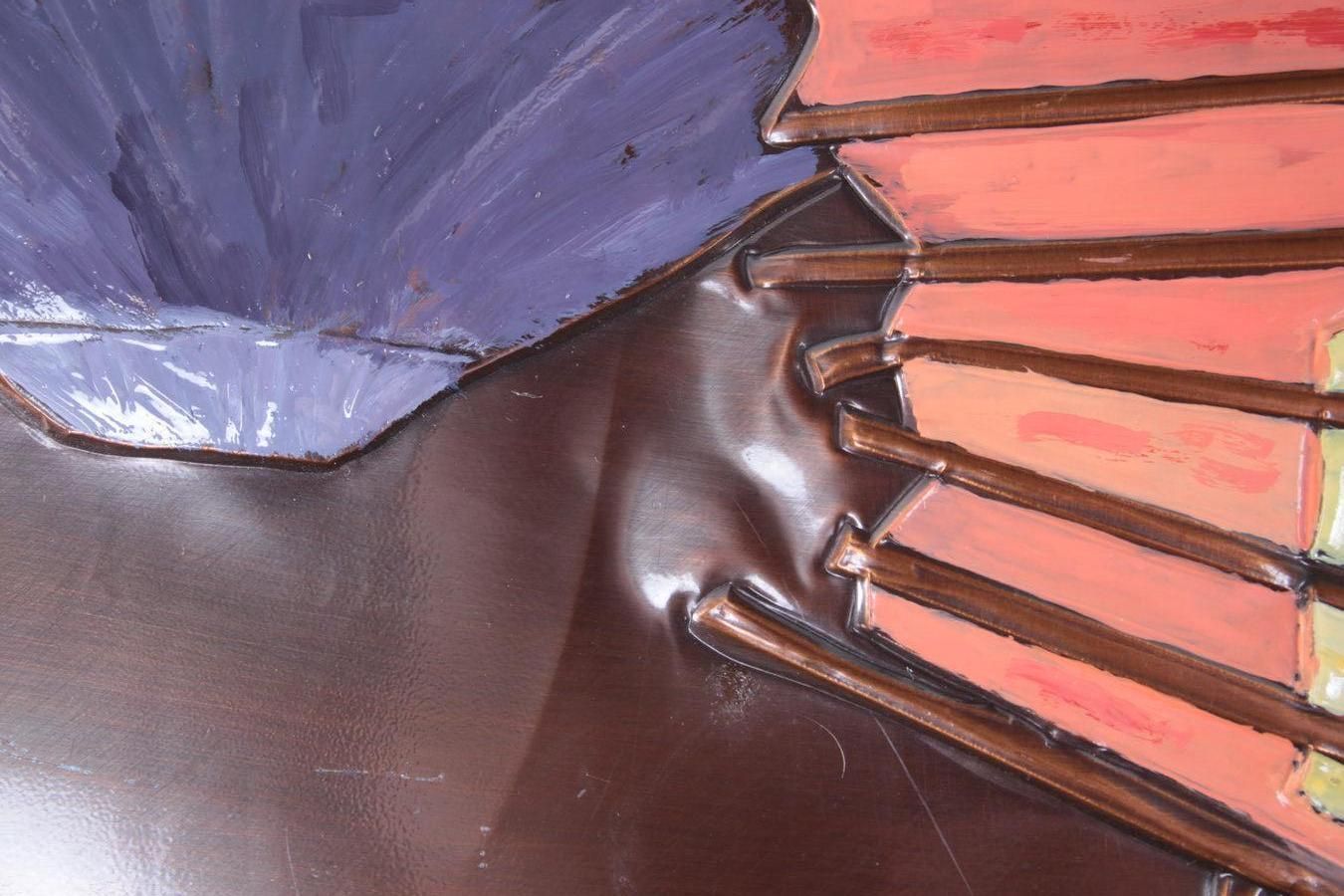 Copper Wall Decoration With Enamel Boats, 1960s photo for sale