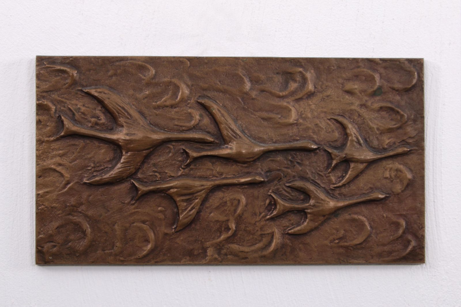 Copper Wall Decoration Flying Birds, 1960 photo for sale