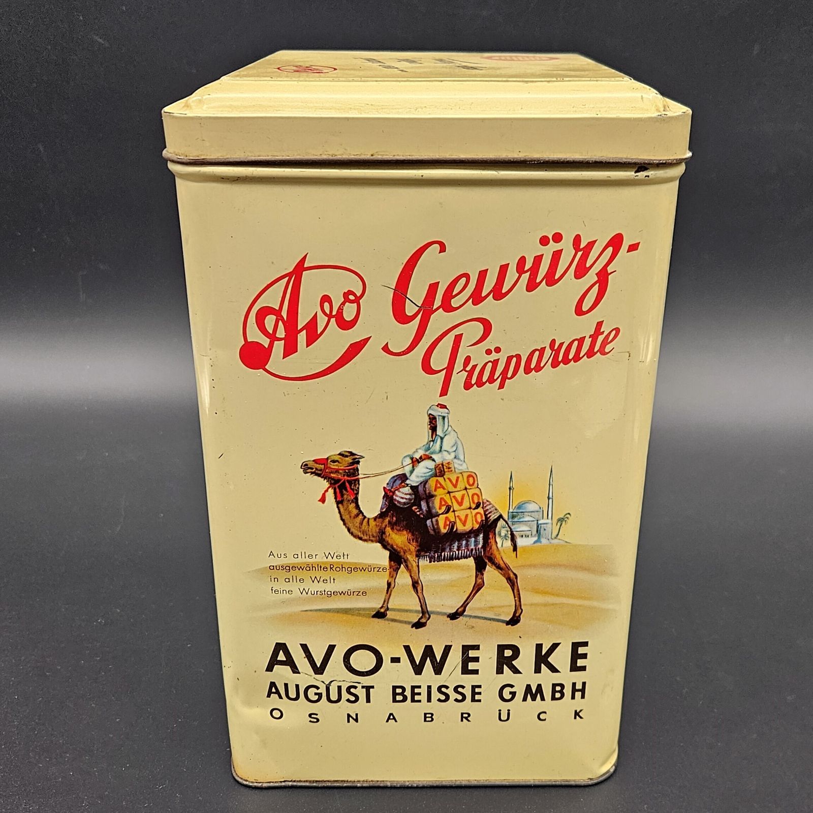 Advertising Tin "Avo Gewürze Osnabrück". 1950   1959