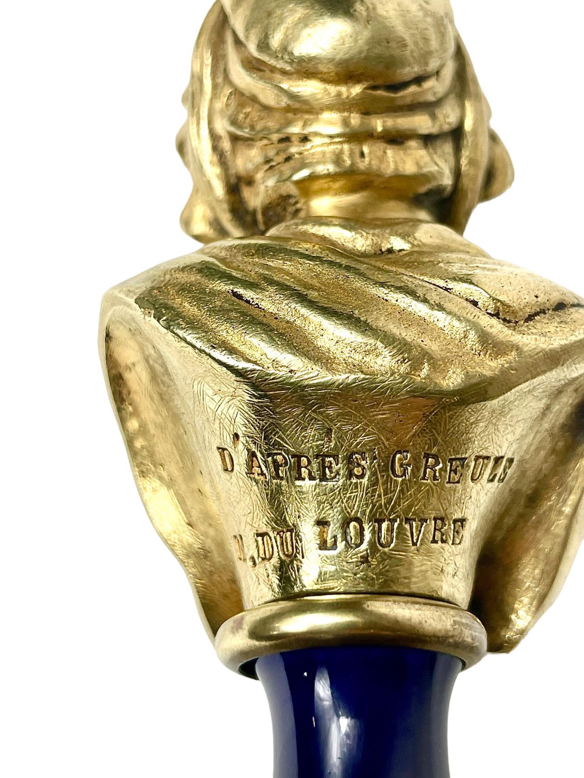 Petite Gilt Bronze And Porcelain Bust Of A Young Lady photo Art