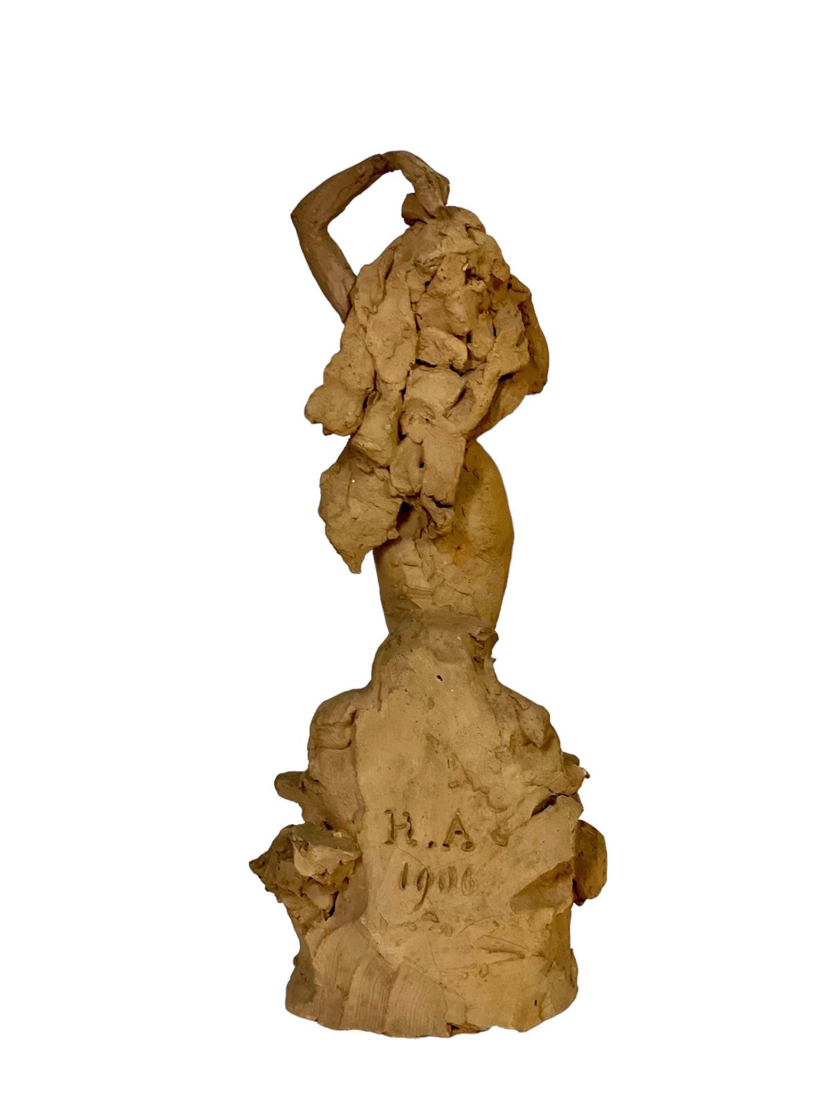 Petite Terracotta Statue Of A Nude Young Woman photo Art