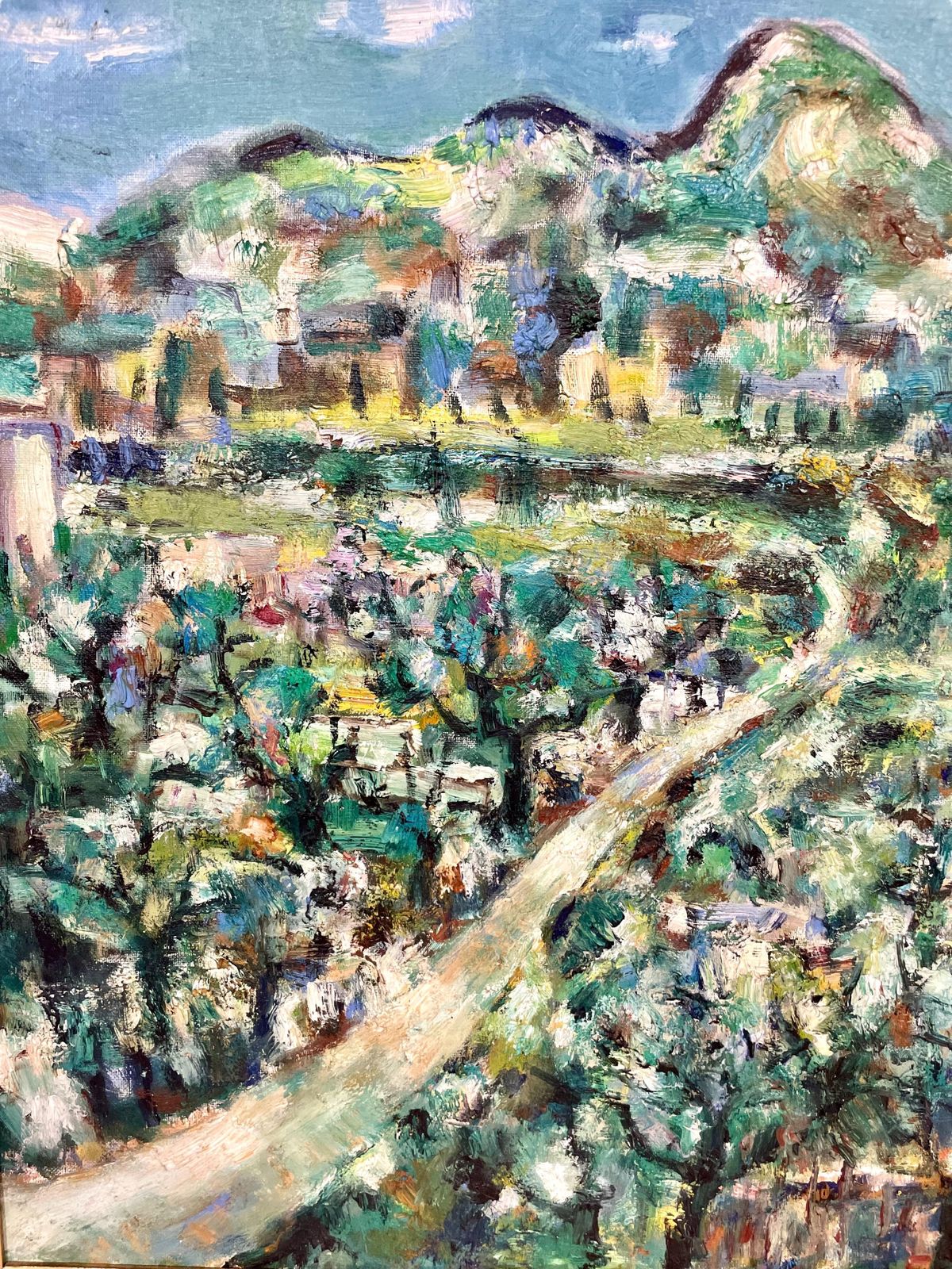 20th Century Oil On Canvas Of Provençal Landscape photo Art