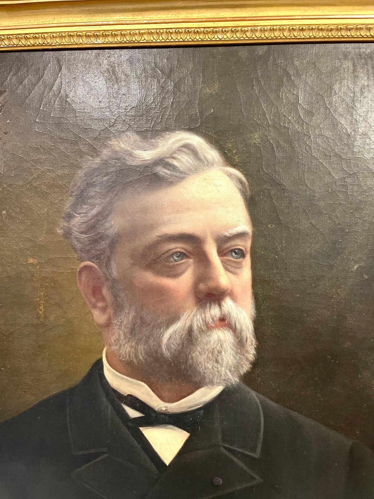 Large Oil On Canvas "Officier Des Ordres Des Palmes Académiques" photo furniture