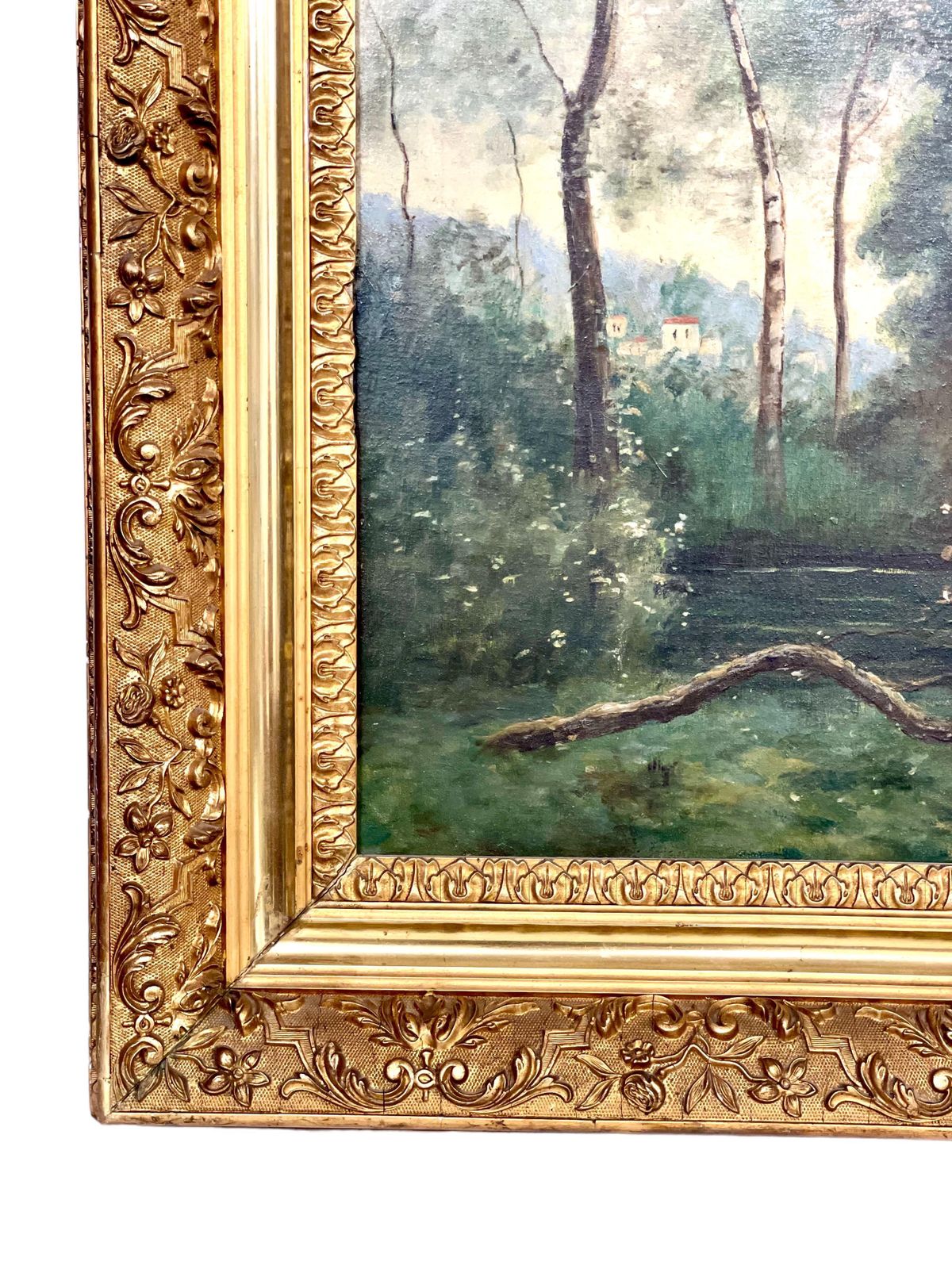 Large Oil On Panel 'The Cowherder By The Pond', By Charles Dhuin photo 2466.0