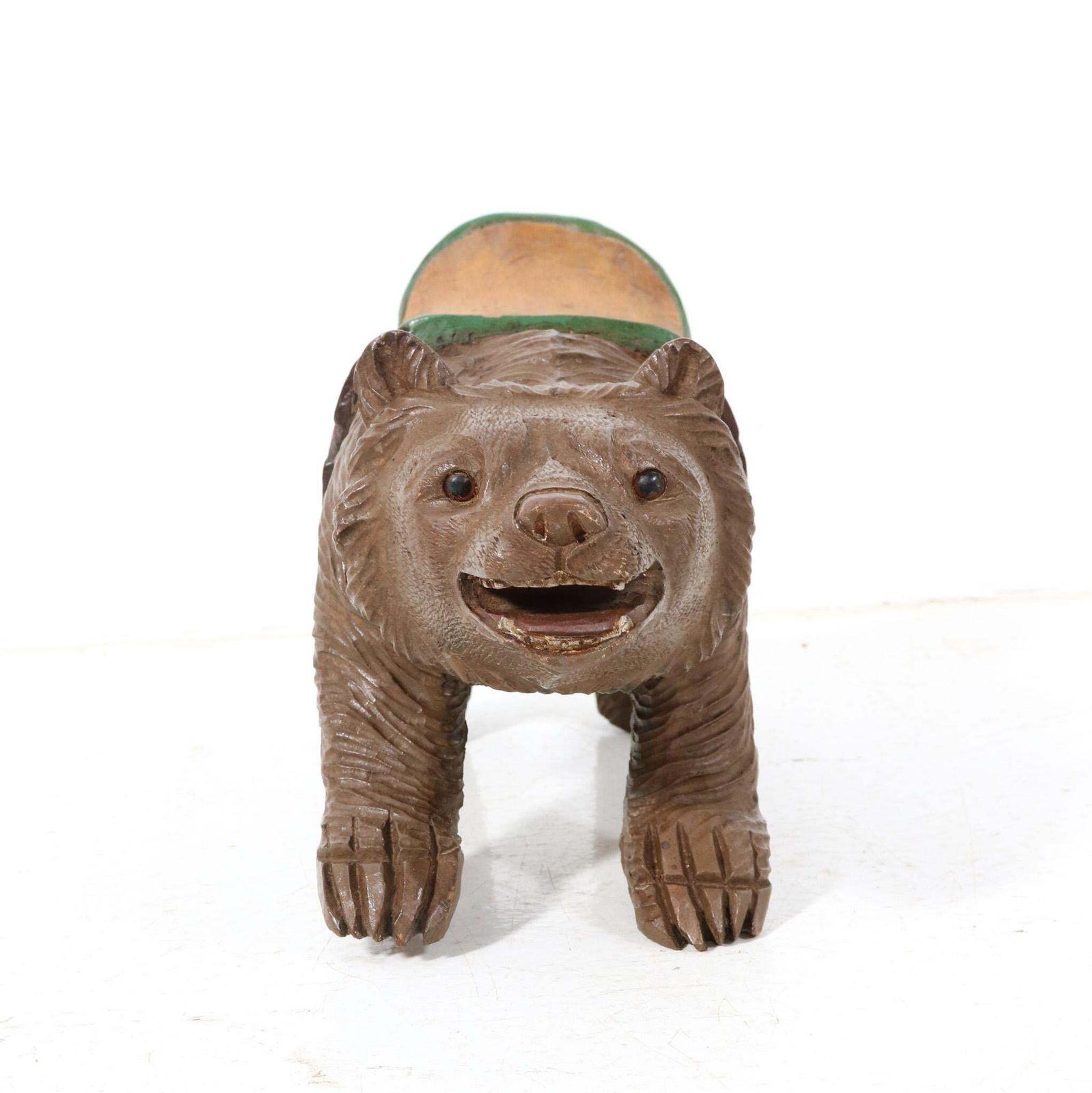 Hand Carved Fruitwood Black Forest Bear Germany, 1920s photo for sale
