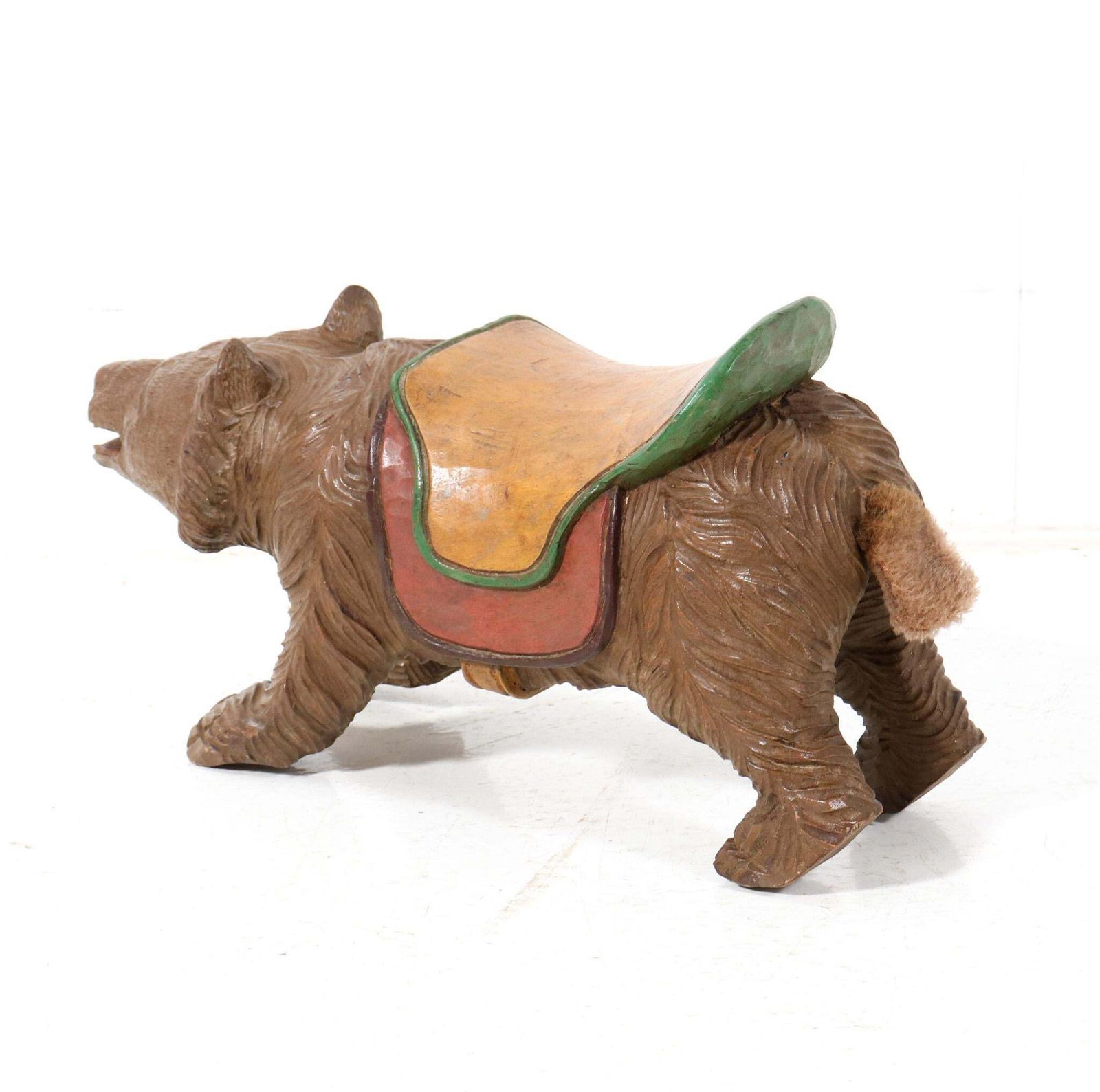 Hand Carved Fruitwood Black Forest Bear Germany, 1920s photo vinterior