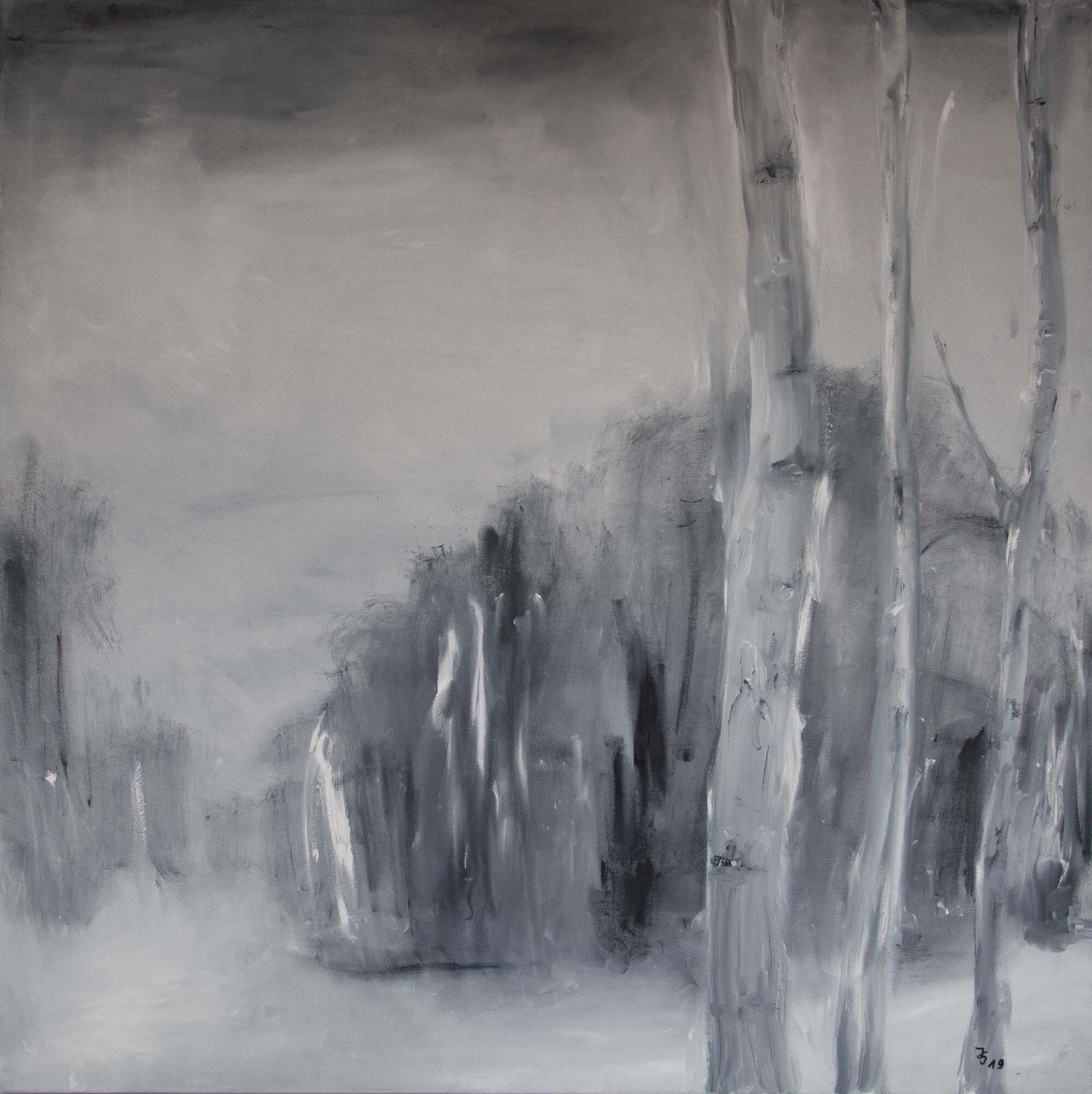 Set Of Two Paintings By Ingrid Stolzenberg 'Landscape' German Post Expressionism photo Art