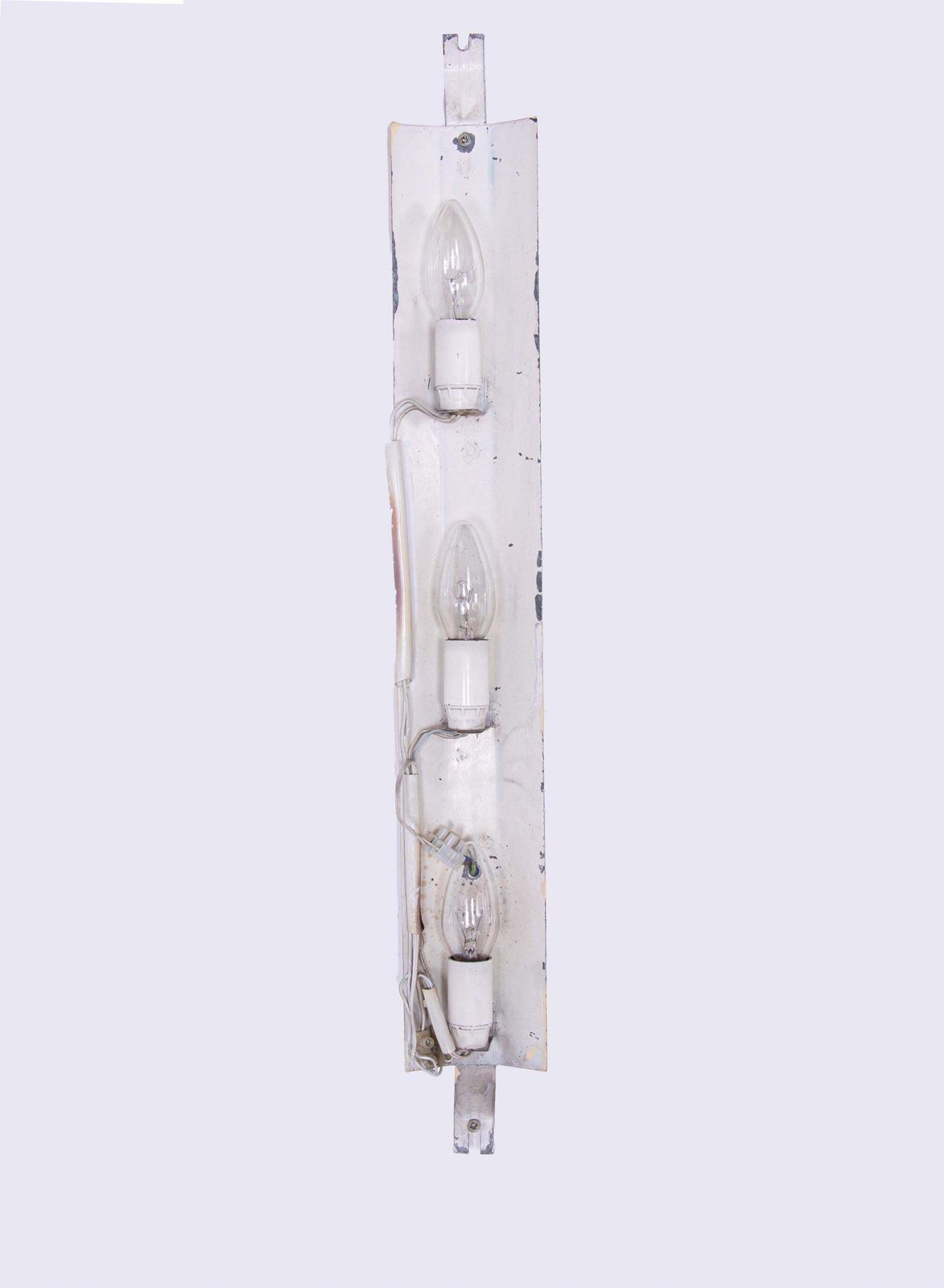1 'Of 2' Brutalist Poliarte 27" Wall Sconce Mosaic Concrete & Murano Glass, 1970 photo vinterior