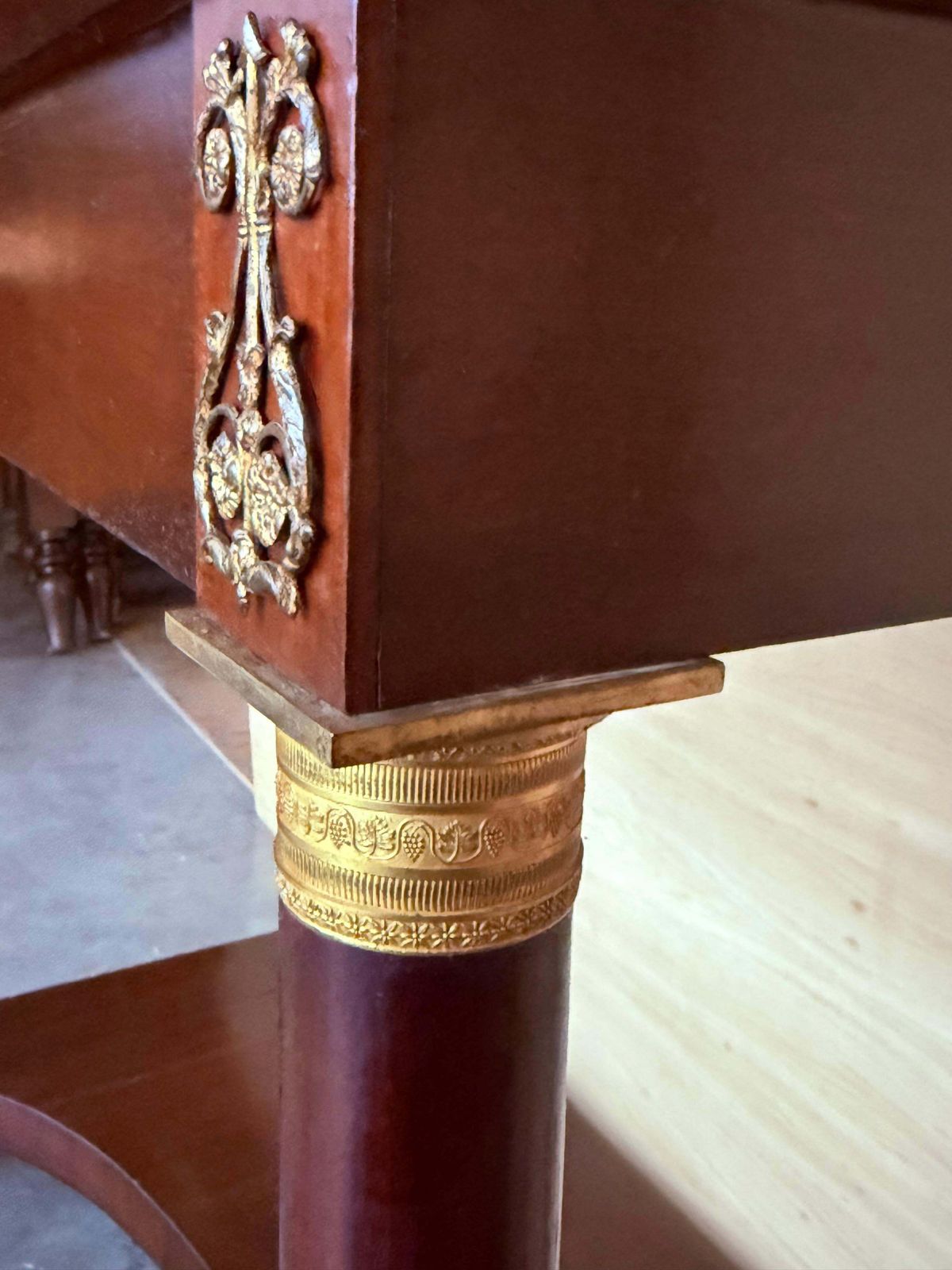 photo for sale Antique French Empire Fruitwood Console Table With Drawer, Early 20th Century