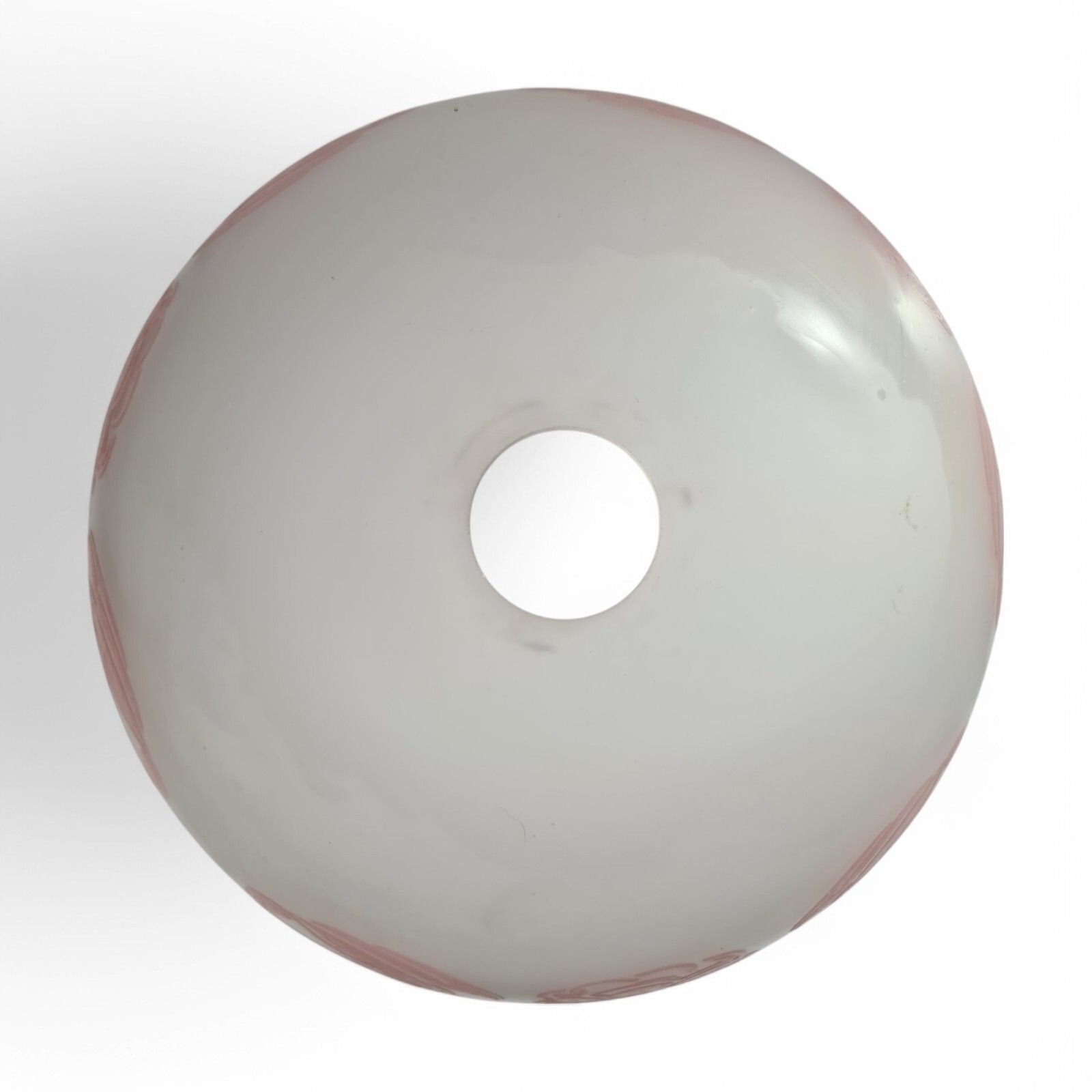 Art Deco Glass Light Shade White Satin Glass Ruffled Pendent Lampshade photo for sale
