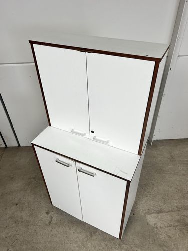 Vtg Late Mid Century Medical Cabinet Sideboard Wall Unit Retro Bookcase photo Furniture