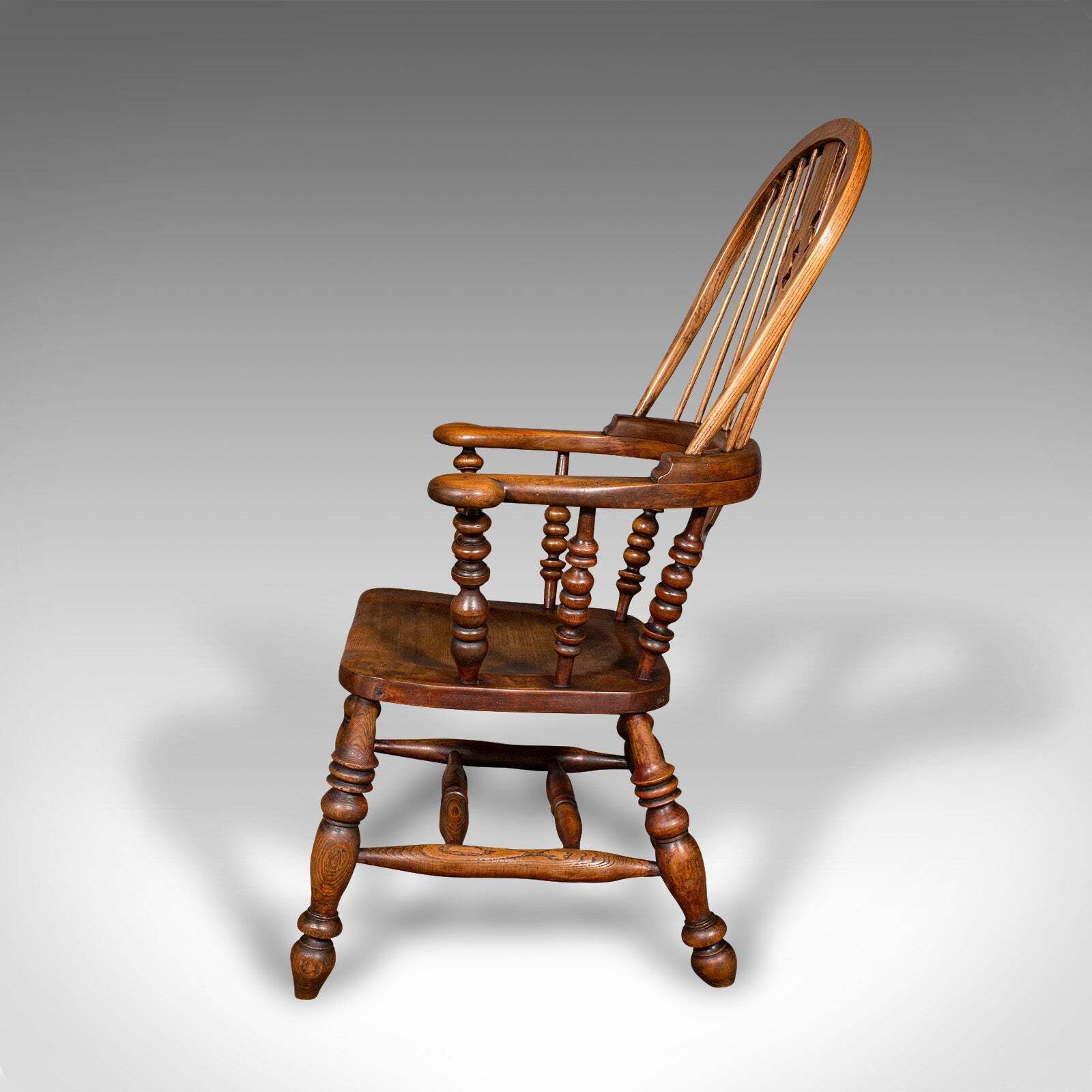 Antique Yorkshire Armchair, English, Elm, Country House, Elbow Seat, Victorian photo 1219.0
