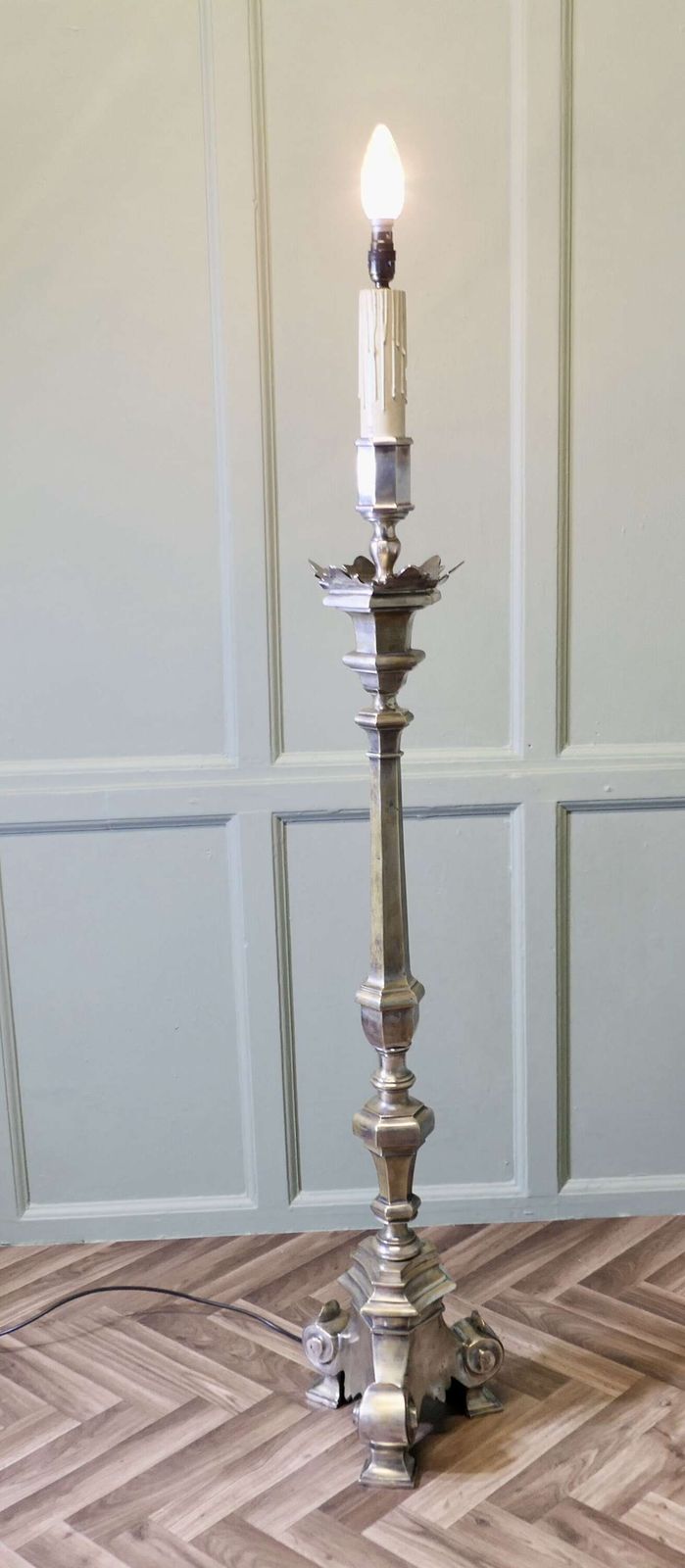 Heavy Silver Plated Standard Or Floor Lamp
