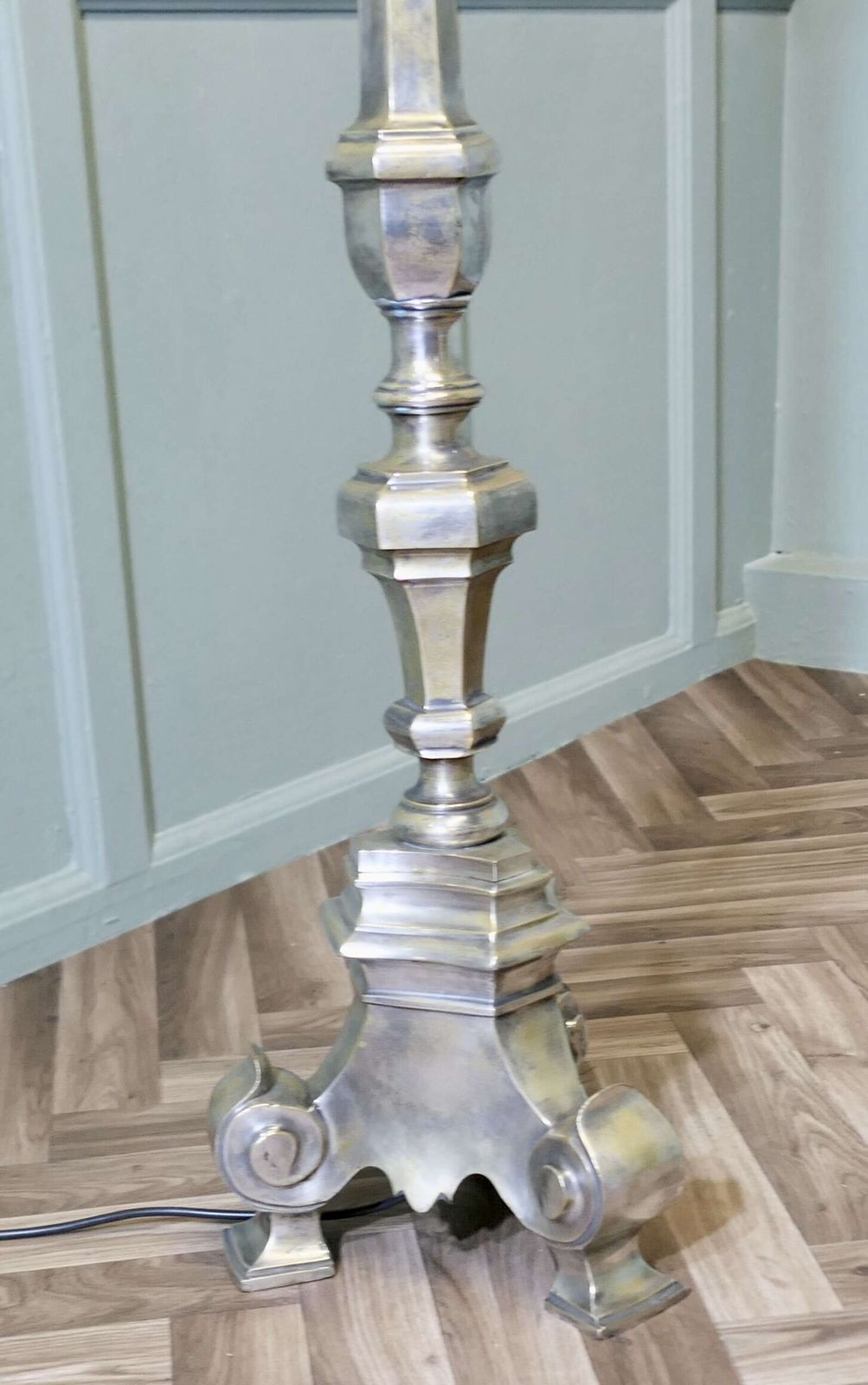 Heavy Silver Plated Standard Or Floor Lamp photo Lighting