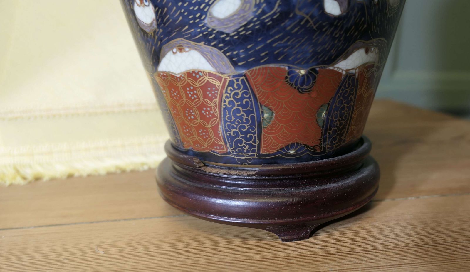 Lighting A Pair Of Large Japanese Satsuma Lamps photo