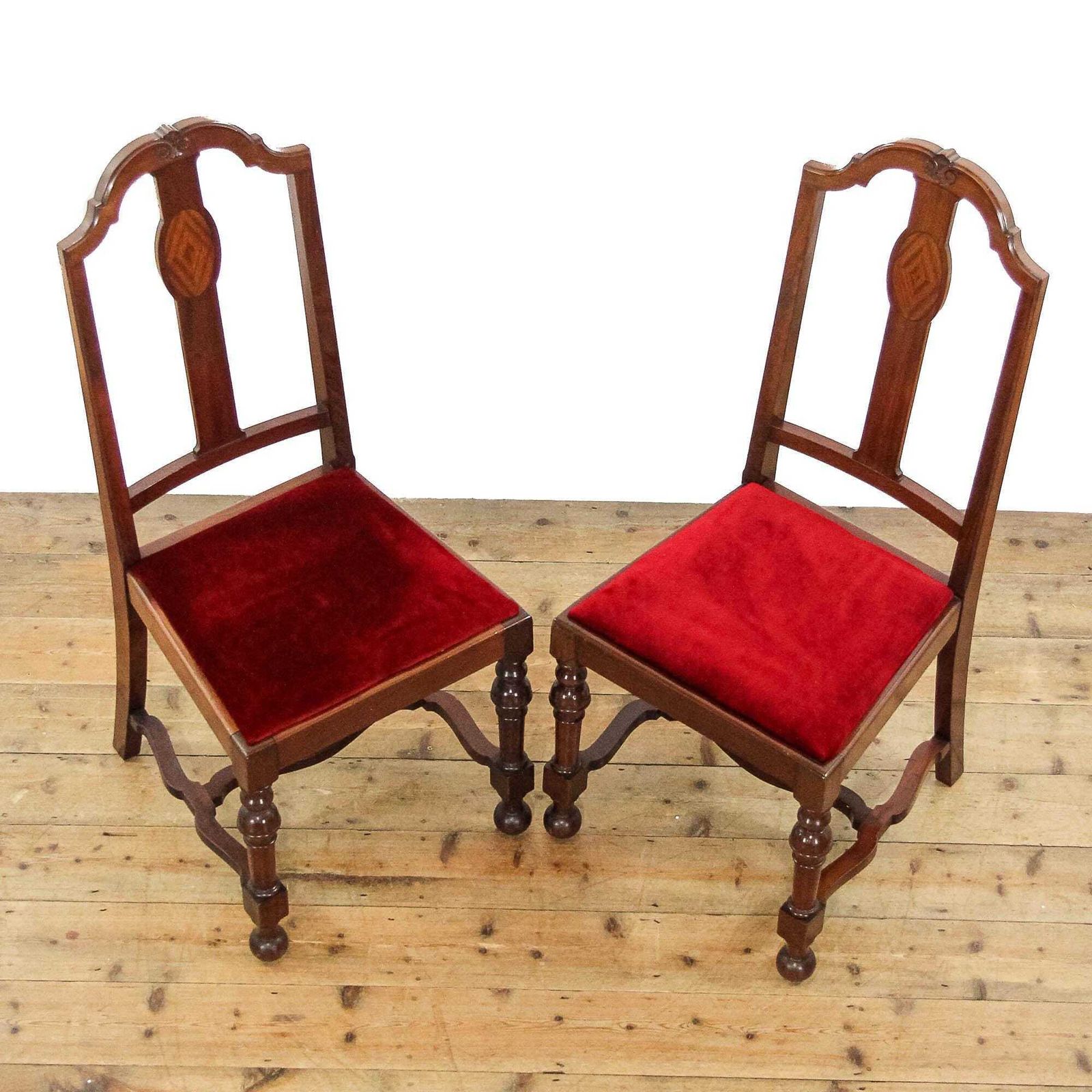 Two Mahogany Upholstered Chairs | Antique Armchair | Antique Seating | Edwardian Antiques | photo furniture