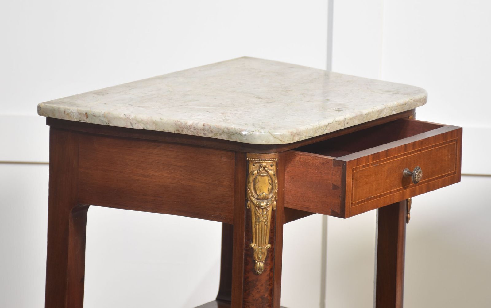 Furniture Pair Of Gilt Metal Mounted Bedside Cabinets photo