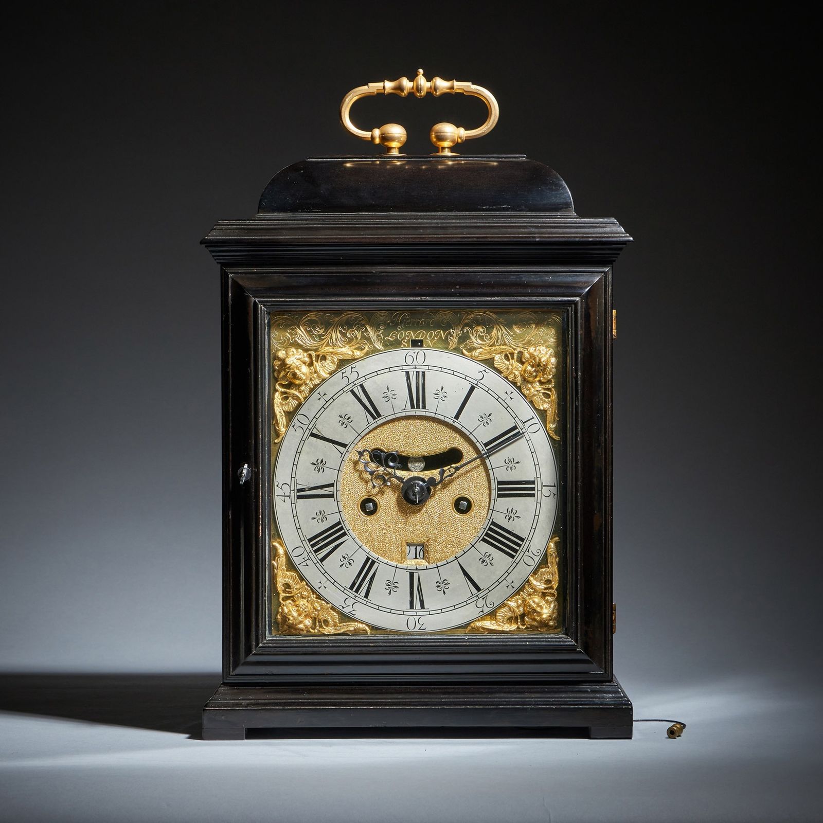 A Rare Late 17th Century English Eight Day Spring Driven Table Clock With Bolection Mouldings Signed J Gerrard London. Circa 1700,