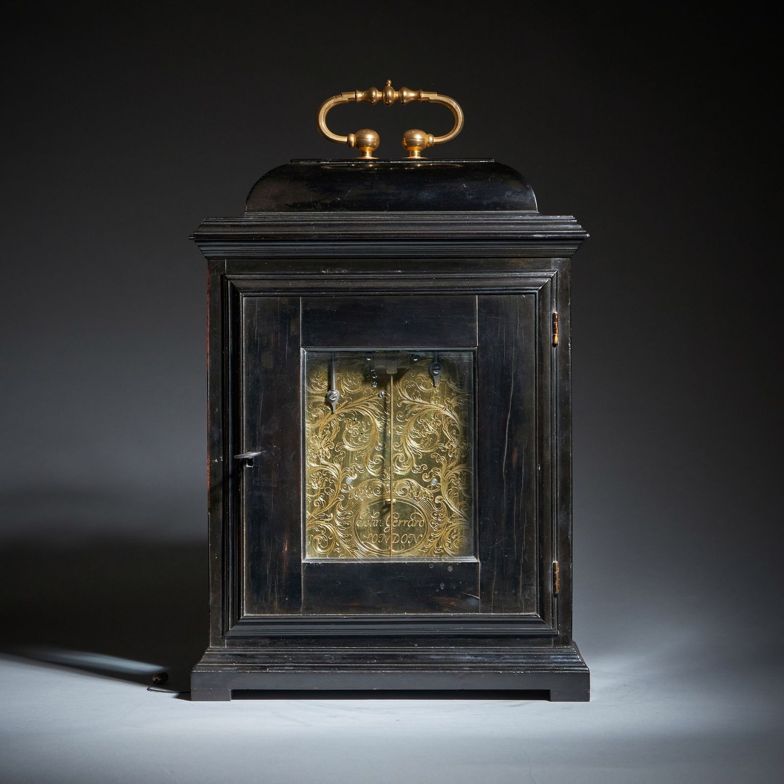 A Rare Late 17th Century English Eight Day Spring Driven Table Clock With Bolection Mouldings Signed J Gerrard London. Circa 1700, photo furniture