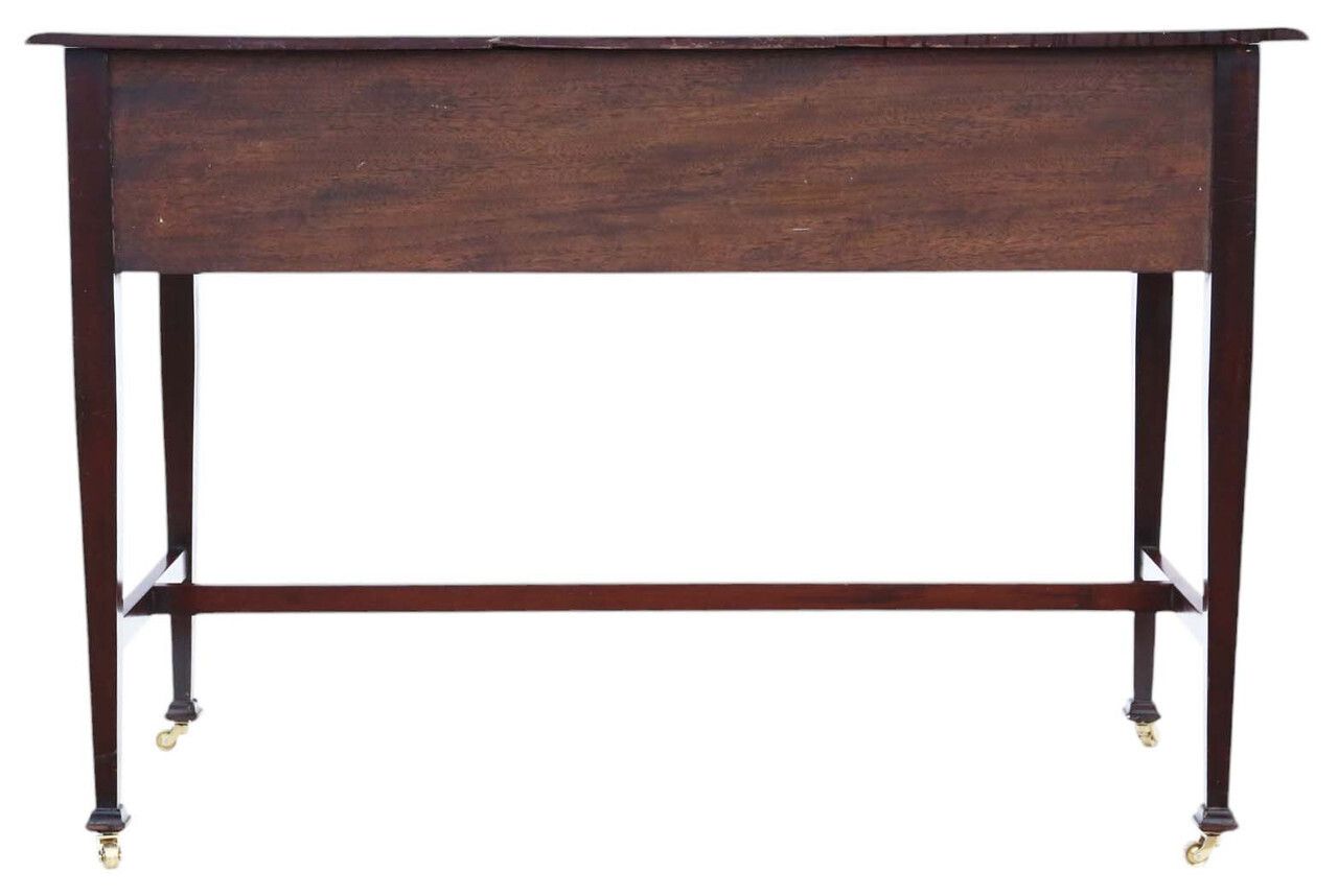 Antique C.1900 Fine Quality Inlaid Mahogany Writing Desk / Dressing Table photo vinterior