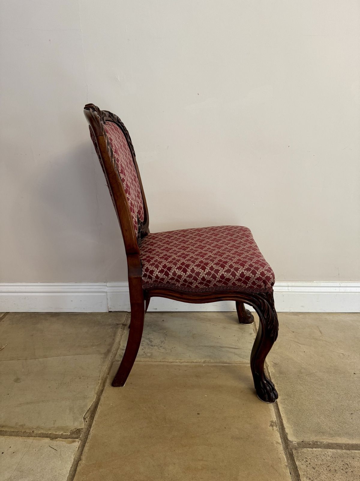 Outstanding Quality Set Of Four Antique Carved Rosewood Dining Chairs photo for sale