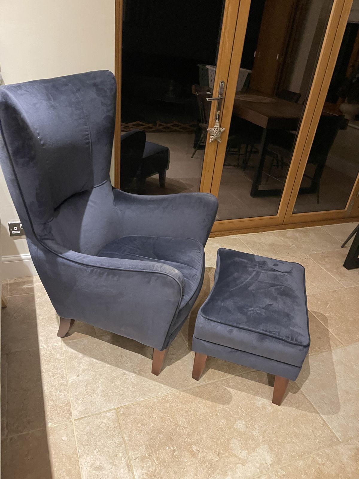 John Lewis Romeo Wingback Armchair And Footstool photo furniture