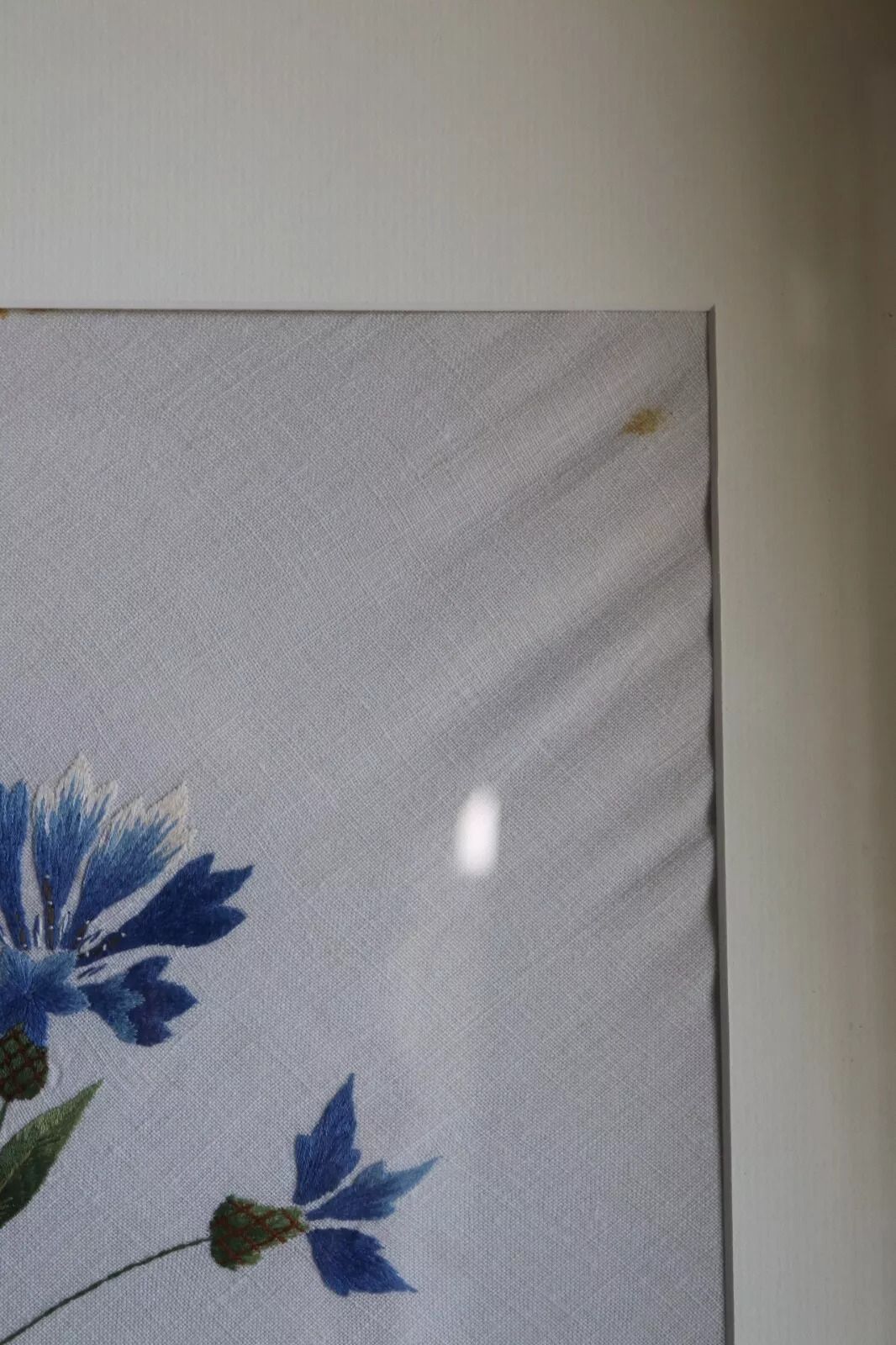 2 X Large Botanical Flowers Embroidery Pictures Framed photo buy