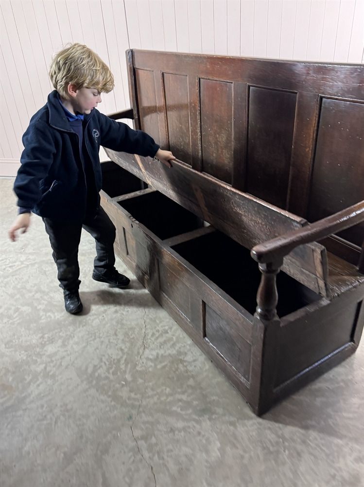 18th Century English Settle, 18th Century And Earlier photo vintage