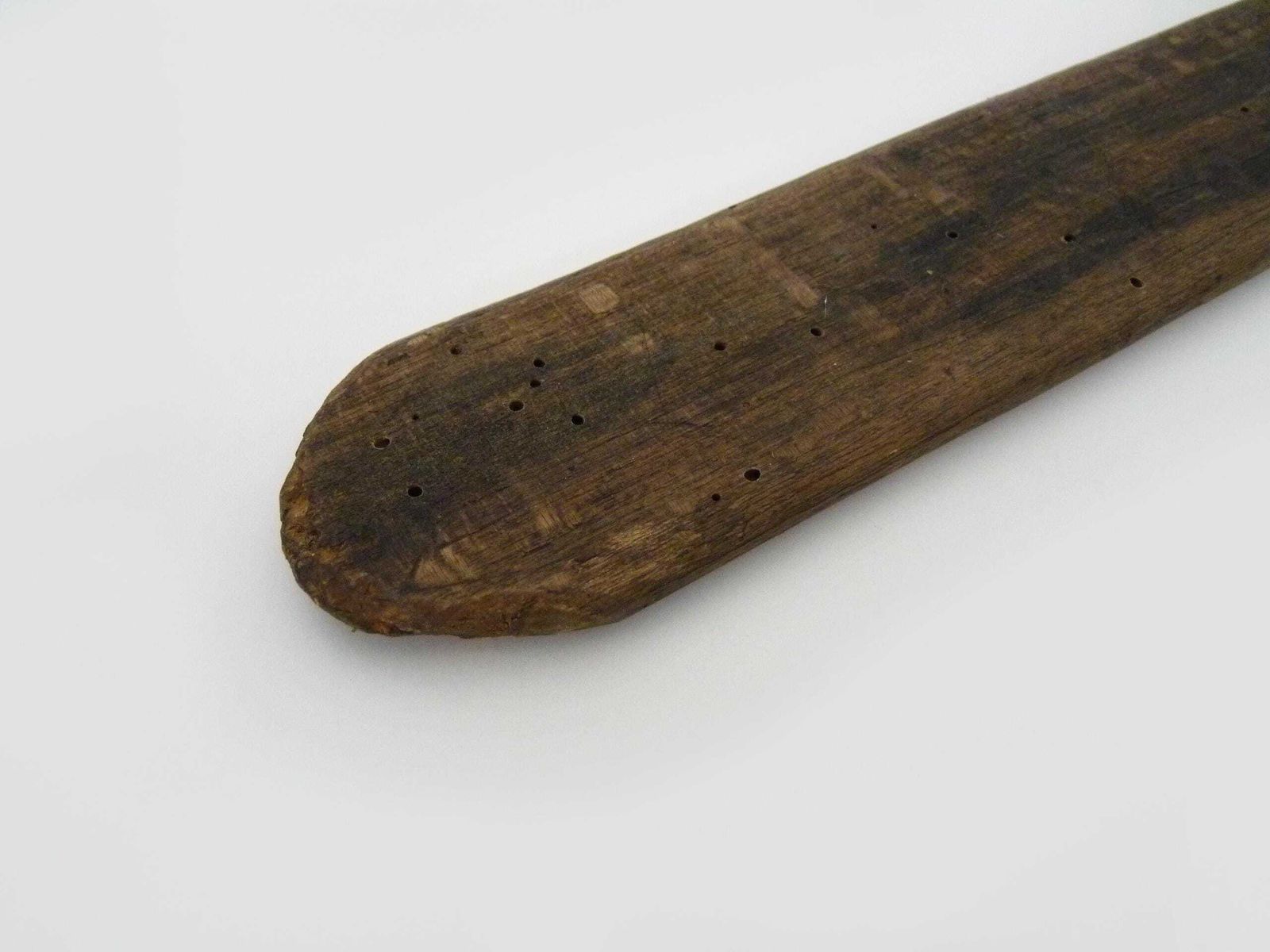 Tuareg Tent Peg From Mauritania, Engraved Wood And Leather, 1950s photo 196.0