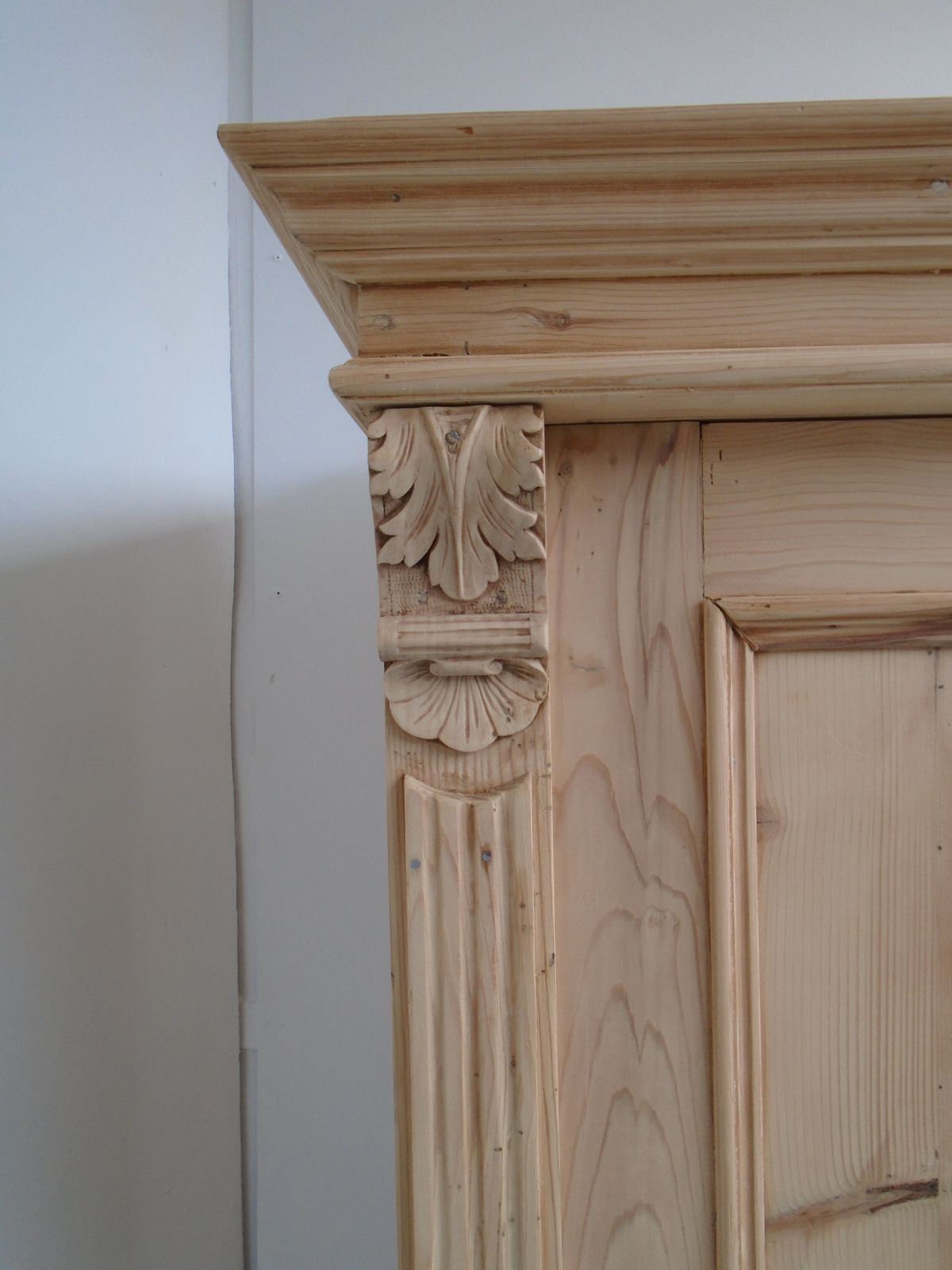 photo furniture A Victorian Shelved Pine  Knockdown Wardrobe To Wax/Paint