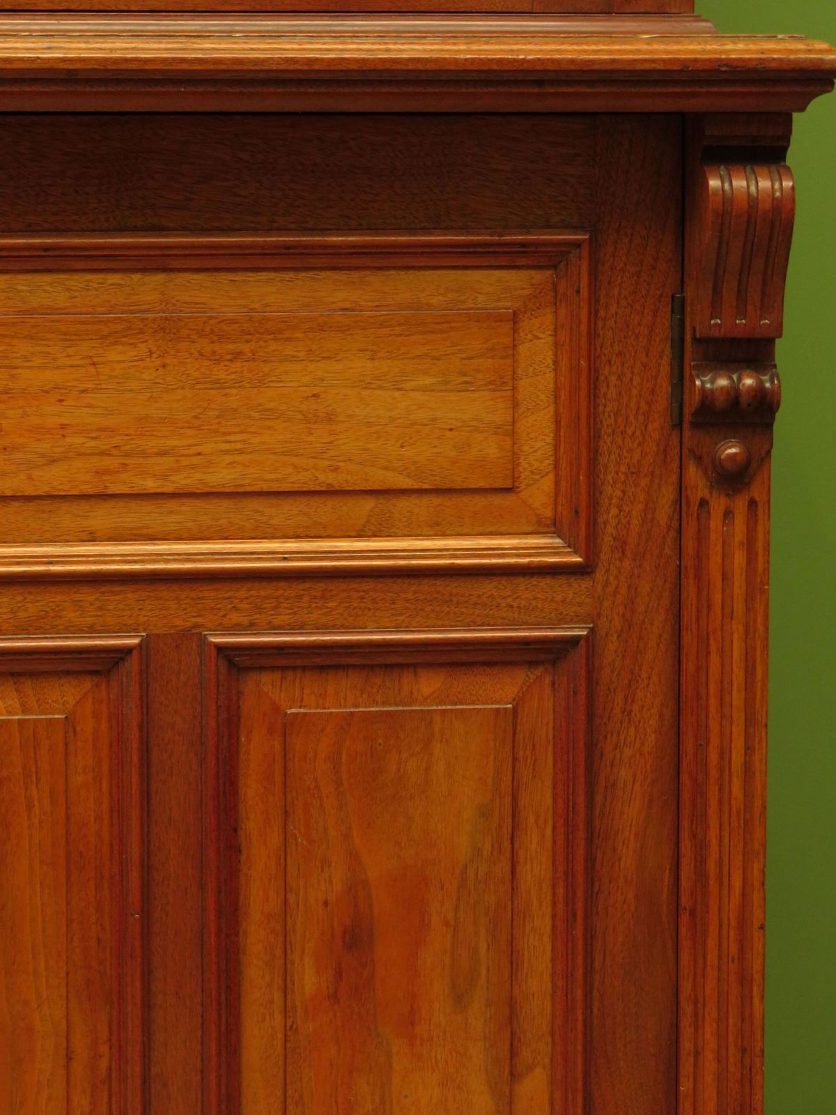 Antique Lockable Two Part Cabinet With Glazed Top photo buy
