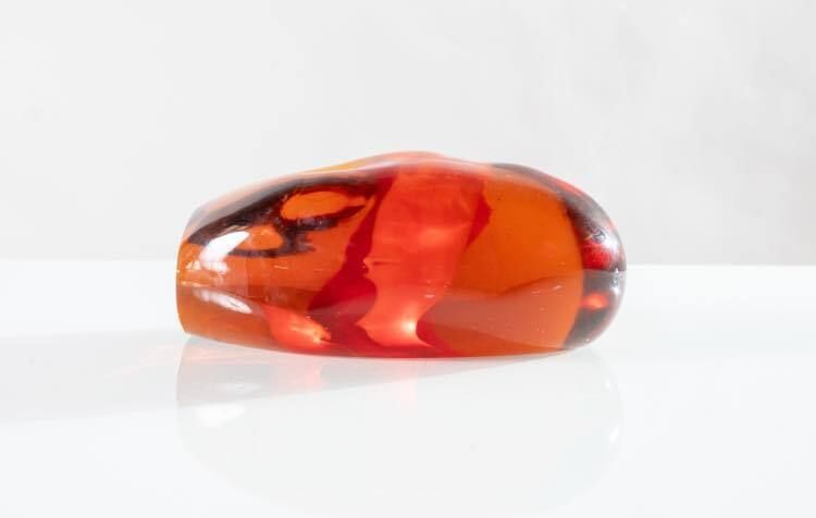 photo for sale Space Age Murano Orange Glass Presse Papier, Italy 1960s