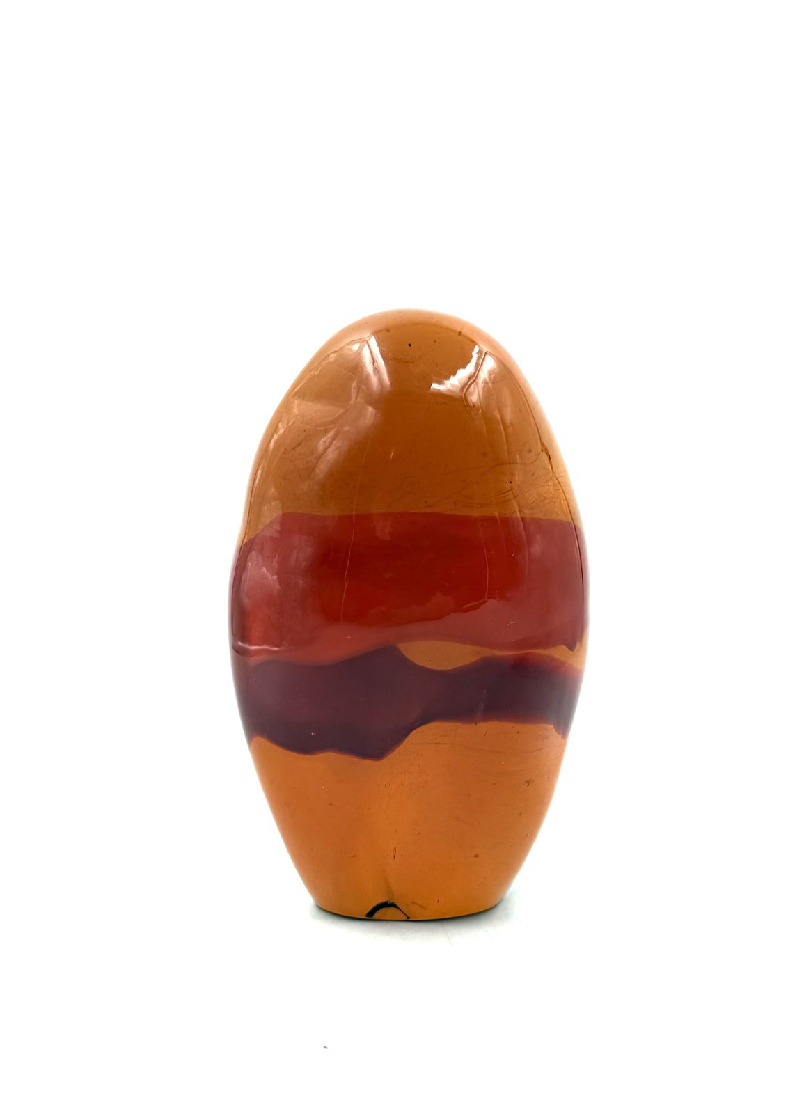Art Space Age Murano Orange Glass Presse Papier, Italy 1960s photo